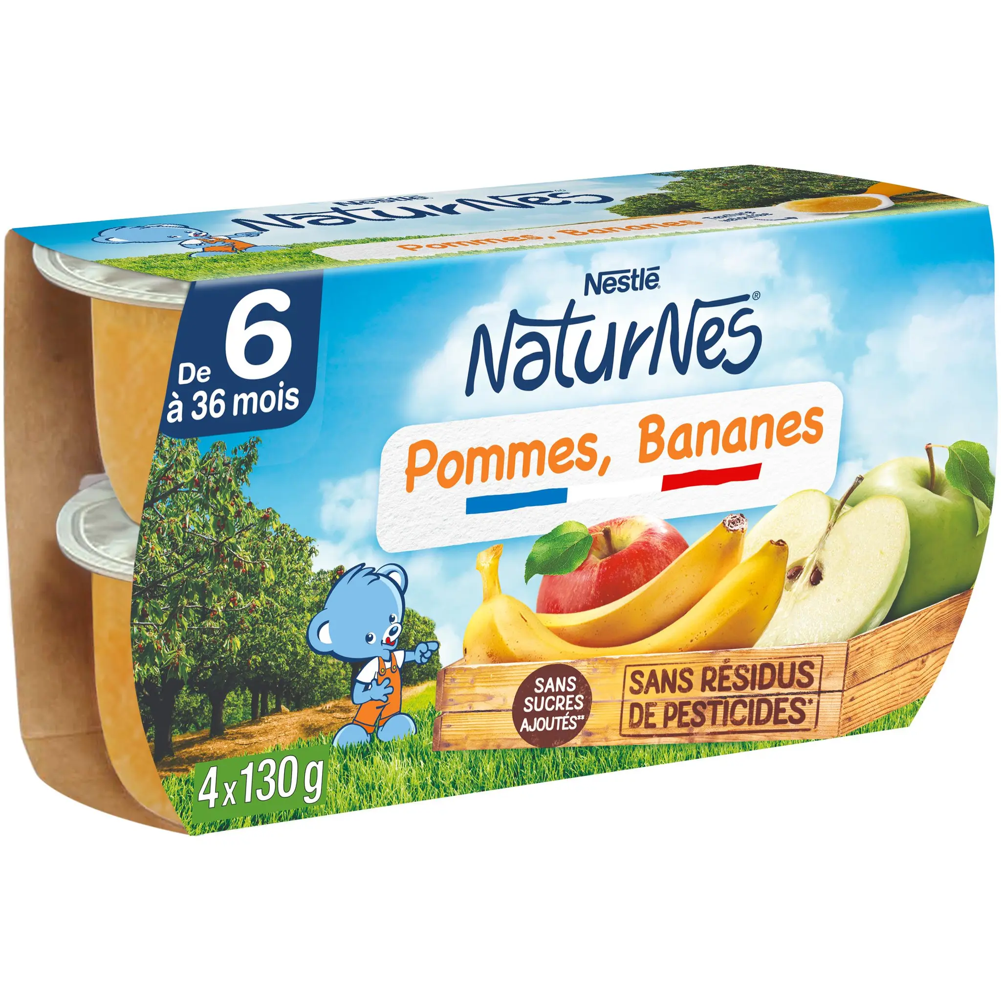 NESTLE Naturnes petit pot dessert pomme banane dès 6 mois