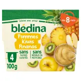 BLEDINA Petit pot dessert pommes kiwis et ananas dès 8 mois