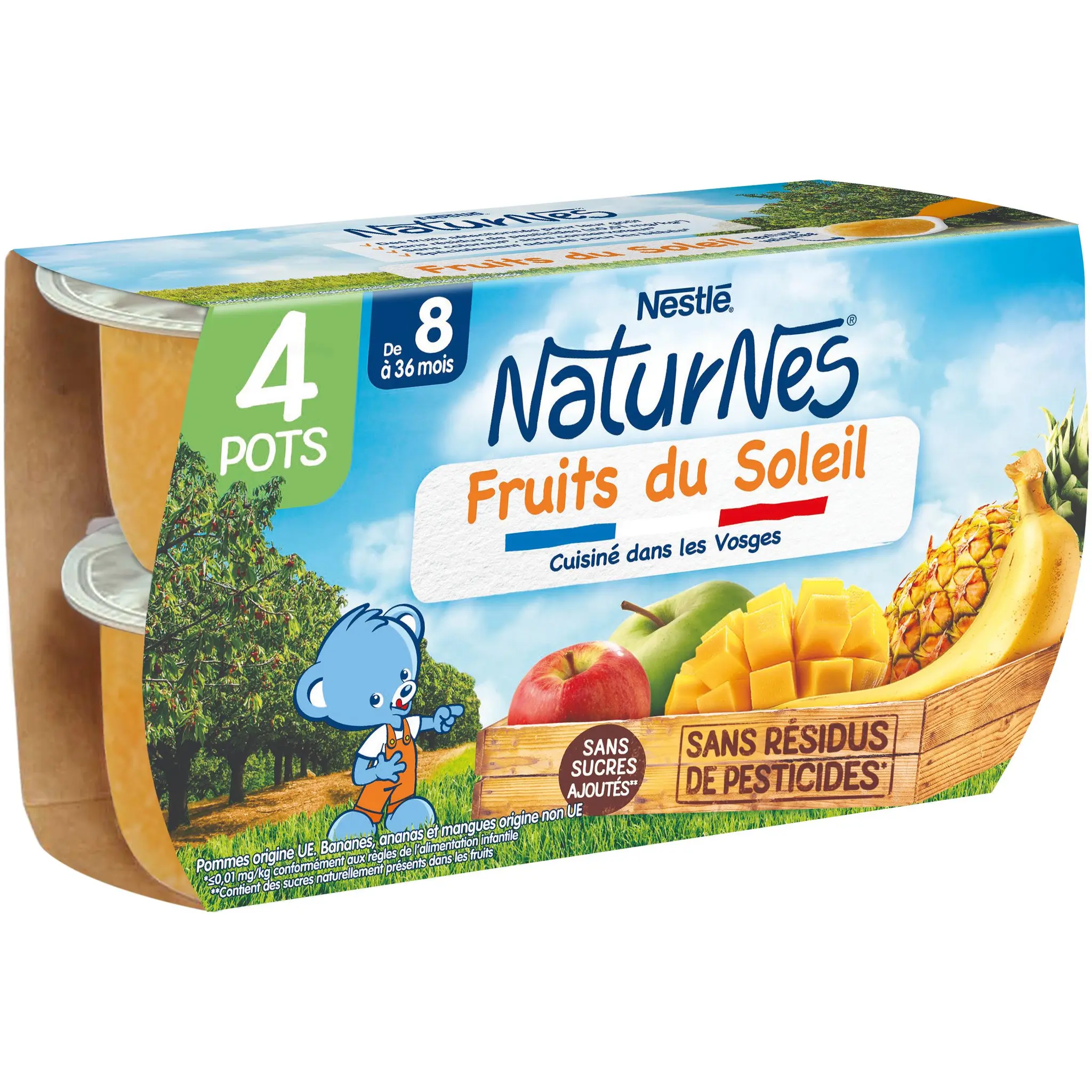 NESTLE Naturnes petit pot dessert aux fruits du soleil dès 8 mois