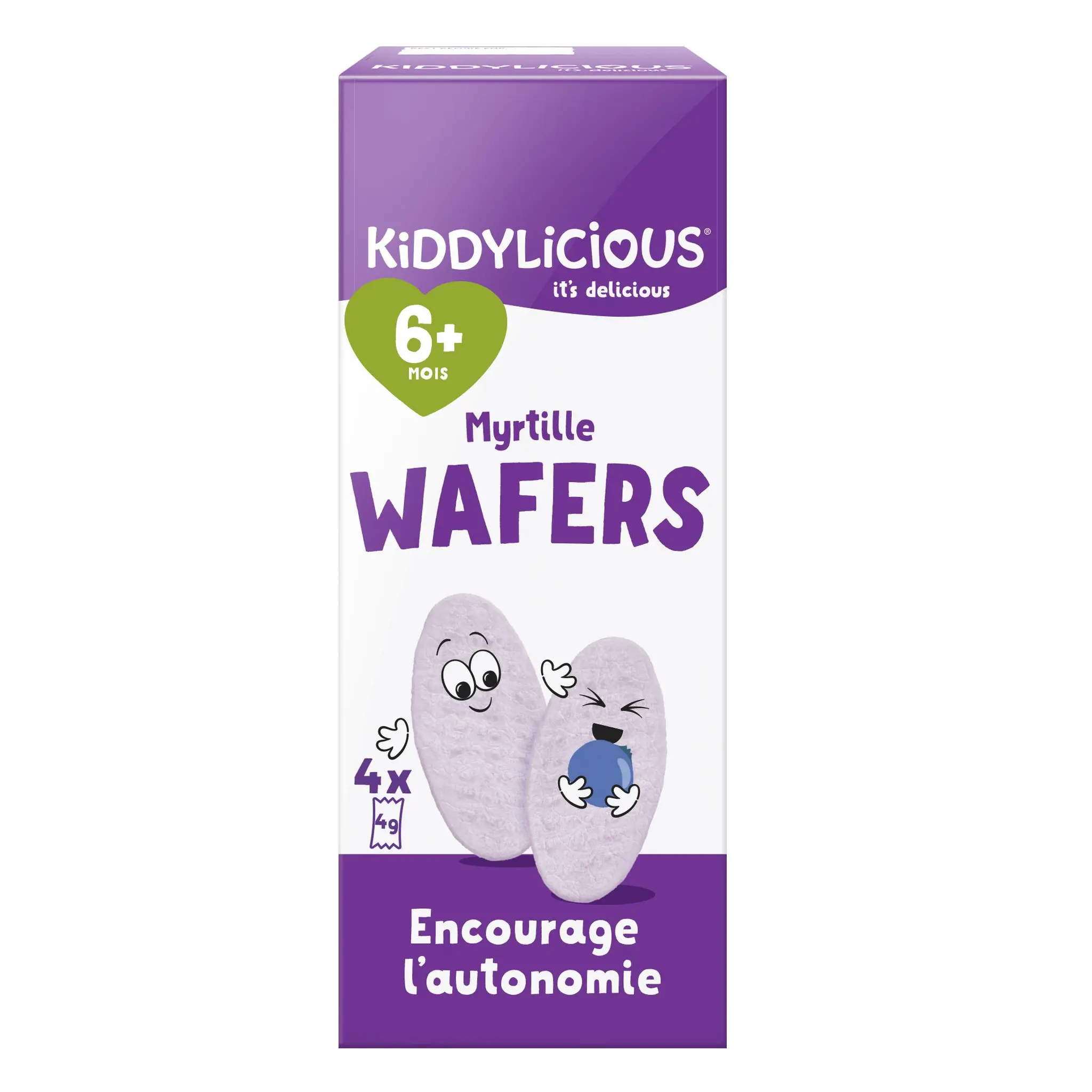 KIDDYLICIOUS Wafers Gaufrettes myrtille dès 6 mois
