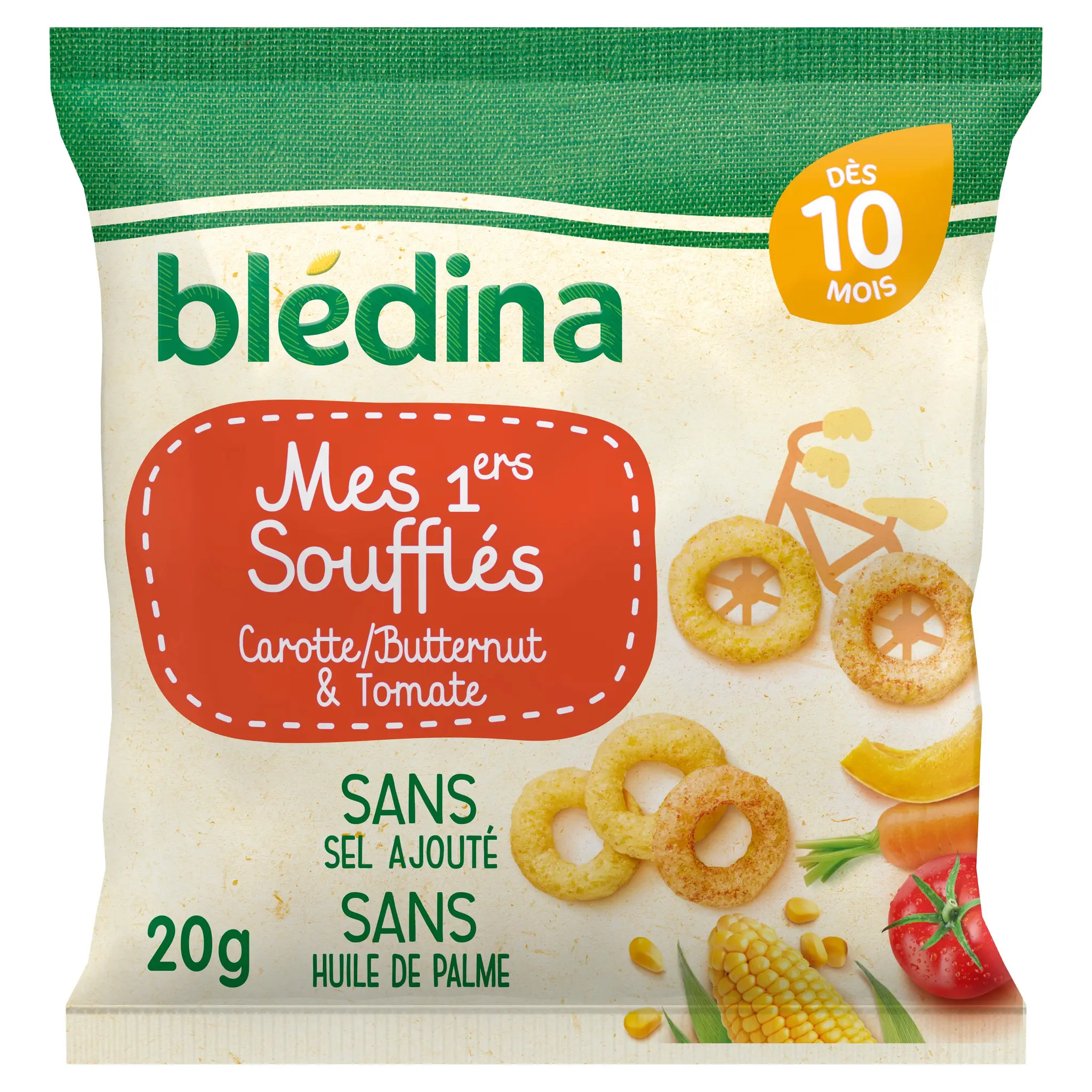 BLEDINA Soufflés carotte butternut et tomates dès 10 mois