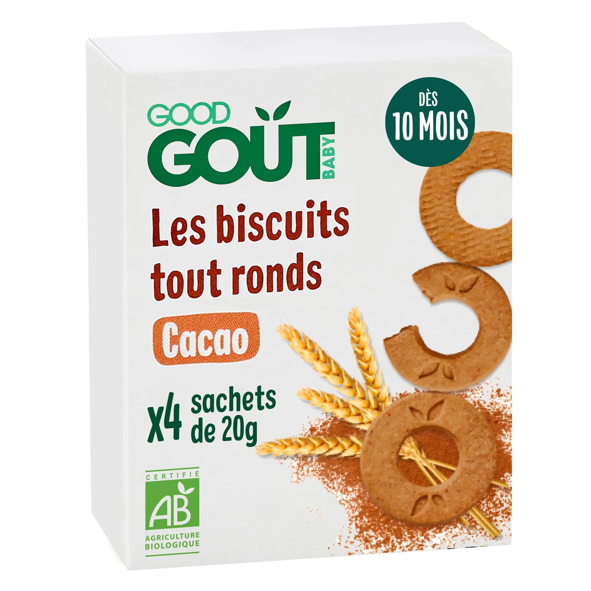 GOOD GOUT Biscuits tout ronds au cacao bio dès 10 mois