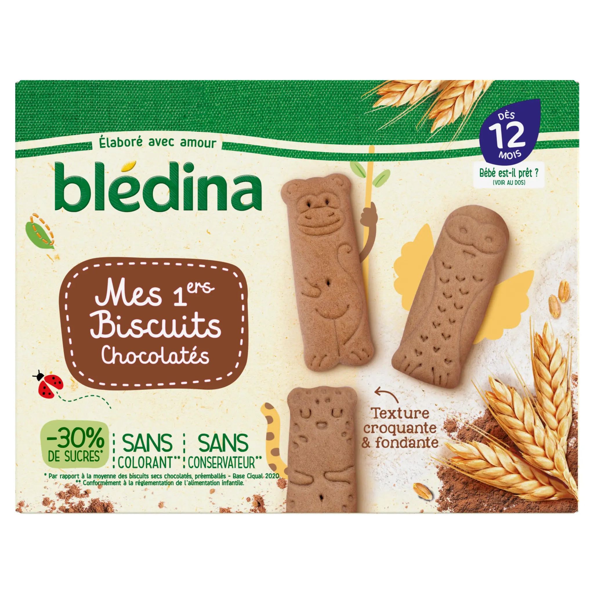 BLEDINA Mes 1ers biscuits chocolatés dès 12 mois