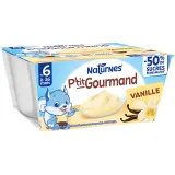 NATURNES P'tit gourmand Petits pots à la vanille dès 6 mois