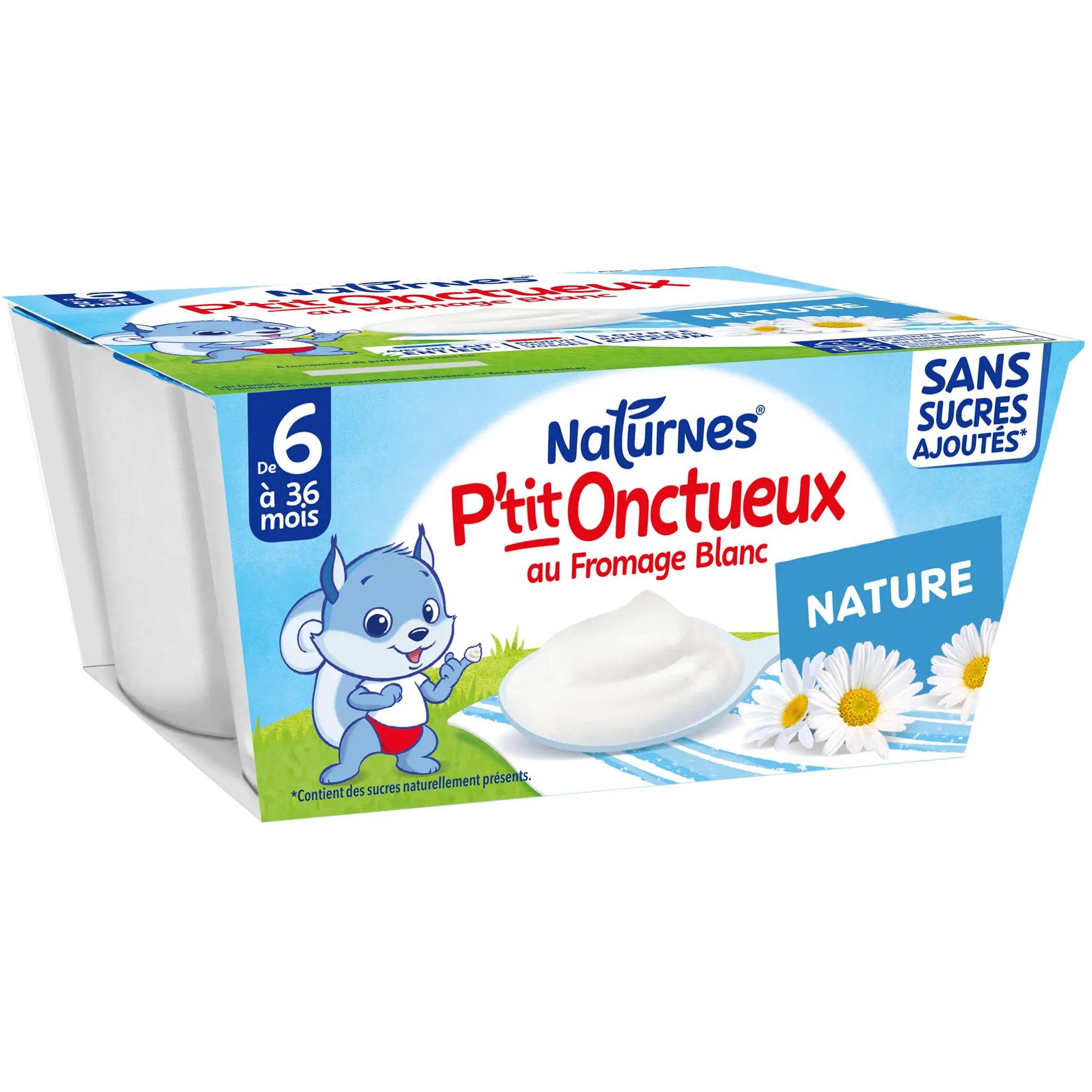 NATURNES P'tit onctueux au fromage blanc nature sans sucres ajoutés dés 6 mois