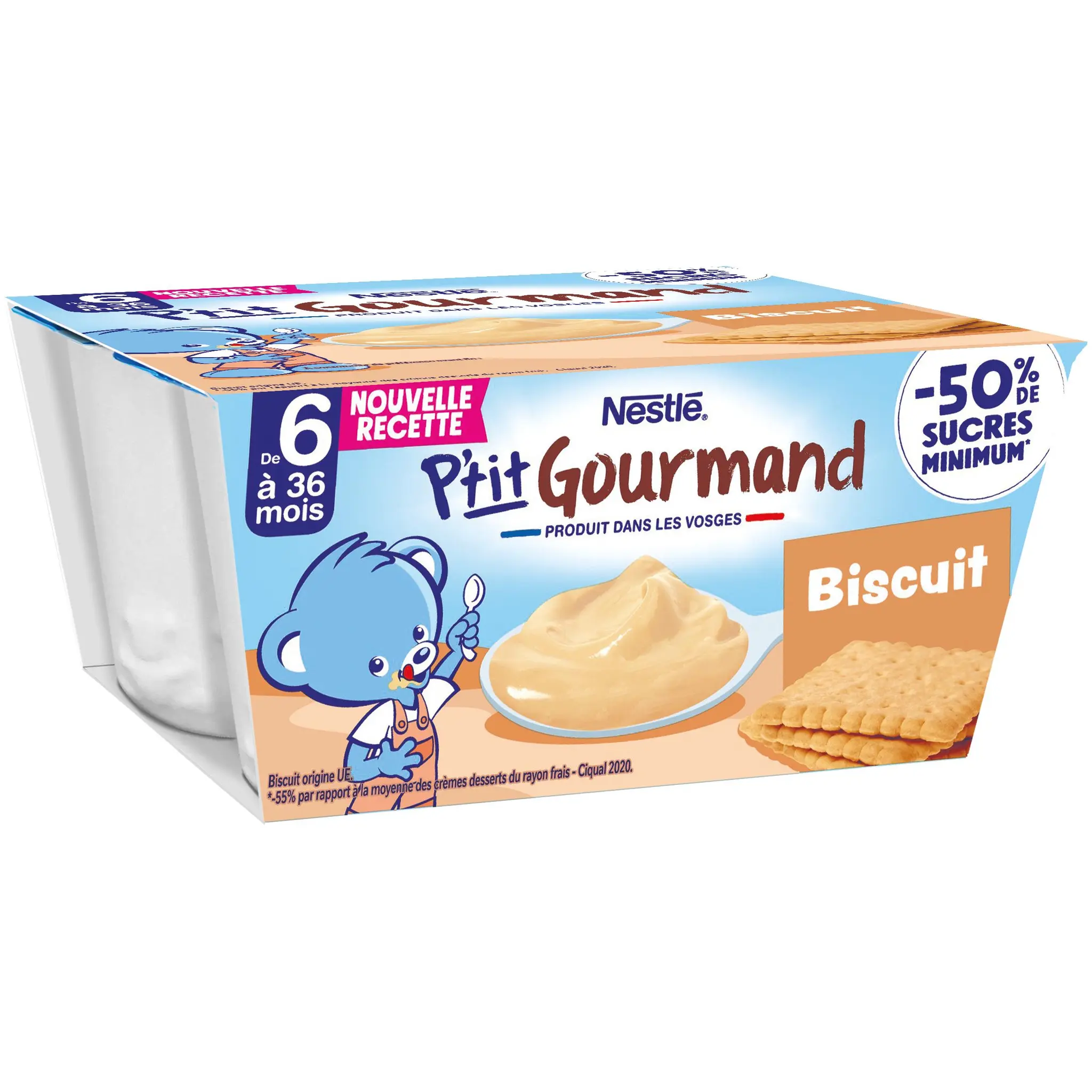 NATURNES P'tit Gourmand Petits pots saveur biscuits dès 6 mois