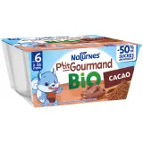 NESTLE P'tit brassé petit pot dessert lacté cacao bio dès 6 mois
