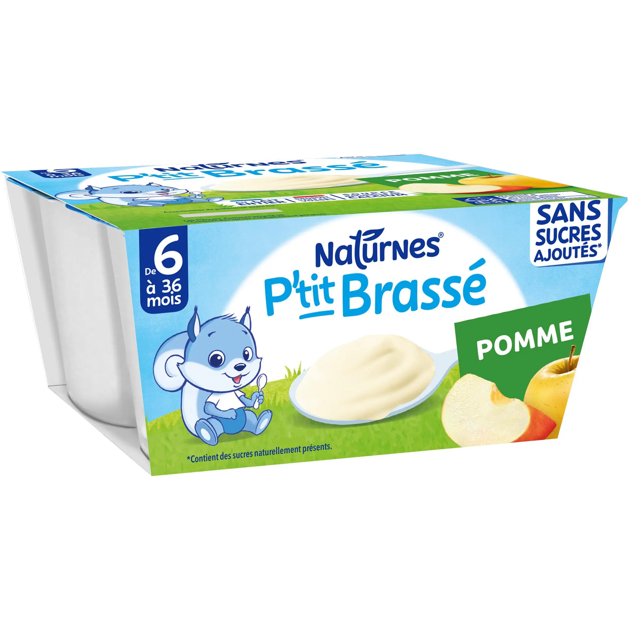 NATURNES P'tit brassé pomme sans sucres ajoutés dès 6 mois