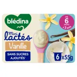 BLEDINA Yaourts mini lactés vanille dès 6 mois