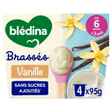 BLEDINA Yaourts brassés saveur vanille dès 6 mois