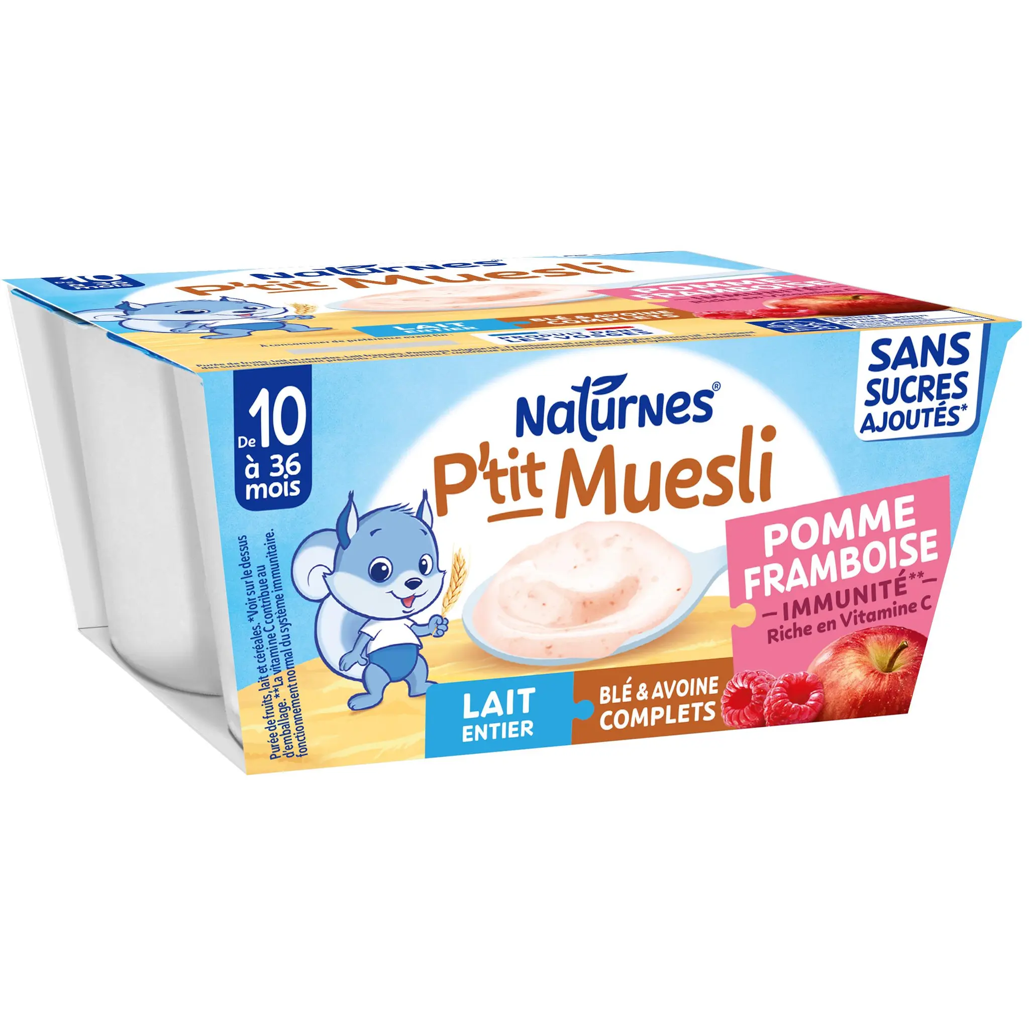 NATURNES P'tit Muesli pomme framboise dès 10 mois