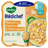 BLEDINA Blédichef macaroni façon carbonara & petits légumes dès 15 mois