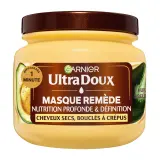 GARNIER ULTRA DOUX Masques cheveux bouclés frisés remède nutrition intense huile d'avocat