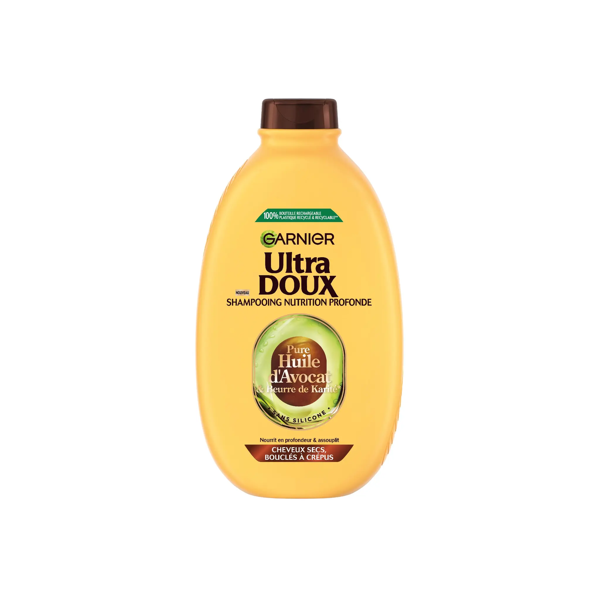GARNIER ULTRA DOUX Shampoing nutrition profonde huile avocat cheveux bouclés à crépus