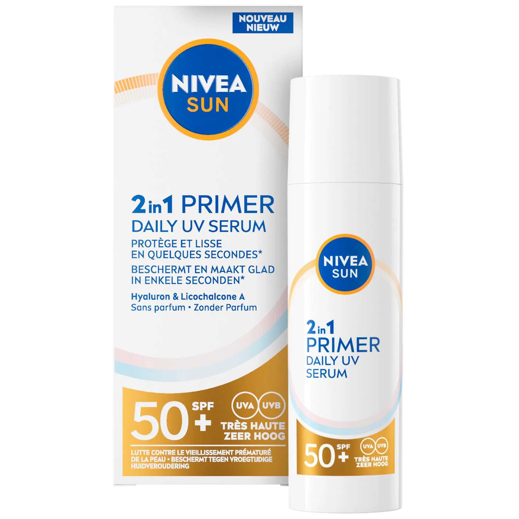 NIVEA SUN Primer 2 en 1 sérum daily uv SPF50+