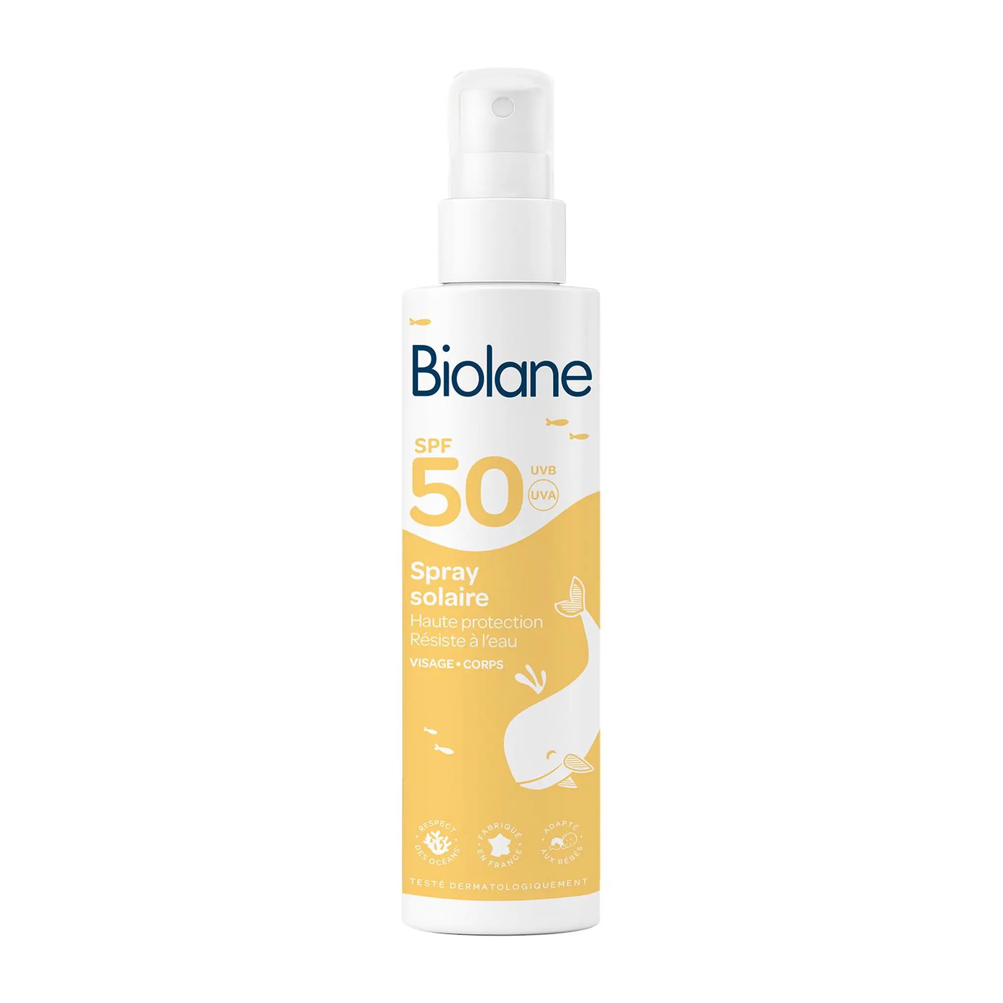 BIOLANE Spray solaire bébé visage et corps SPF50