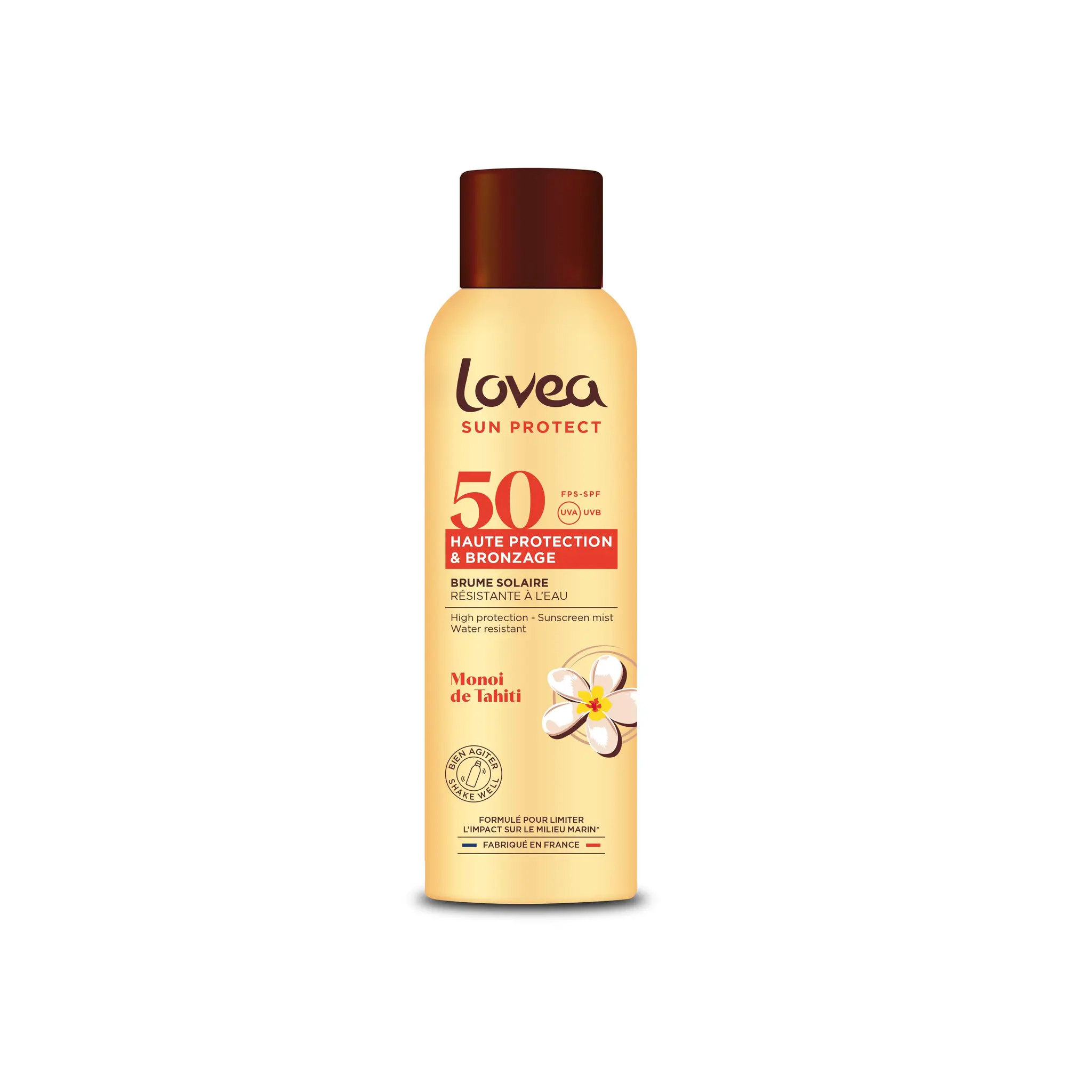 LOVEA Sun Protect Brume solaire FPS50 monoï de Tahiti