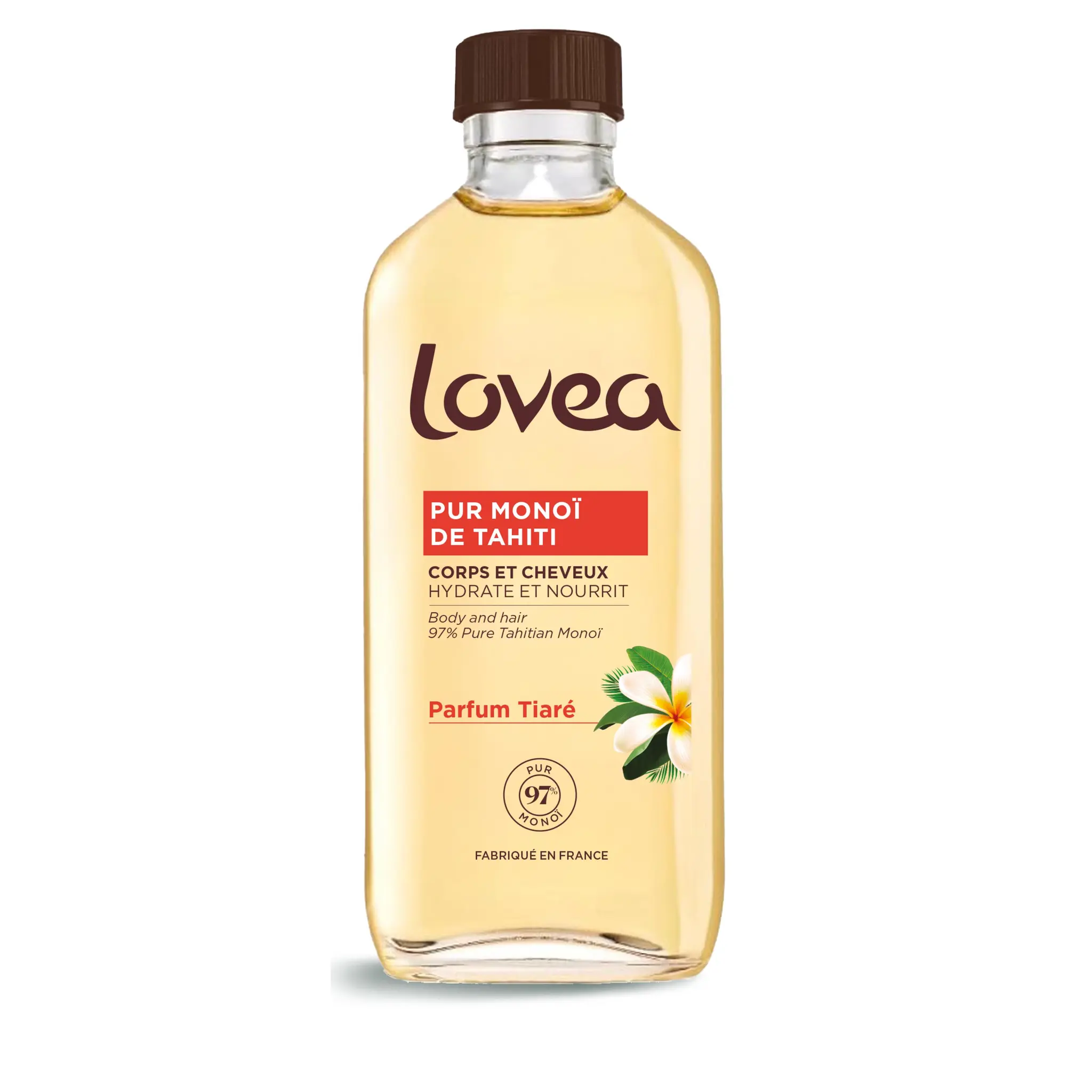 LOVEA Pur monoï de Tahiti corps et cheveux parfum tiaré