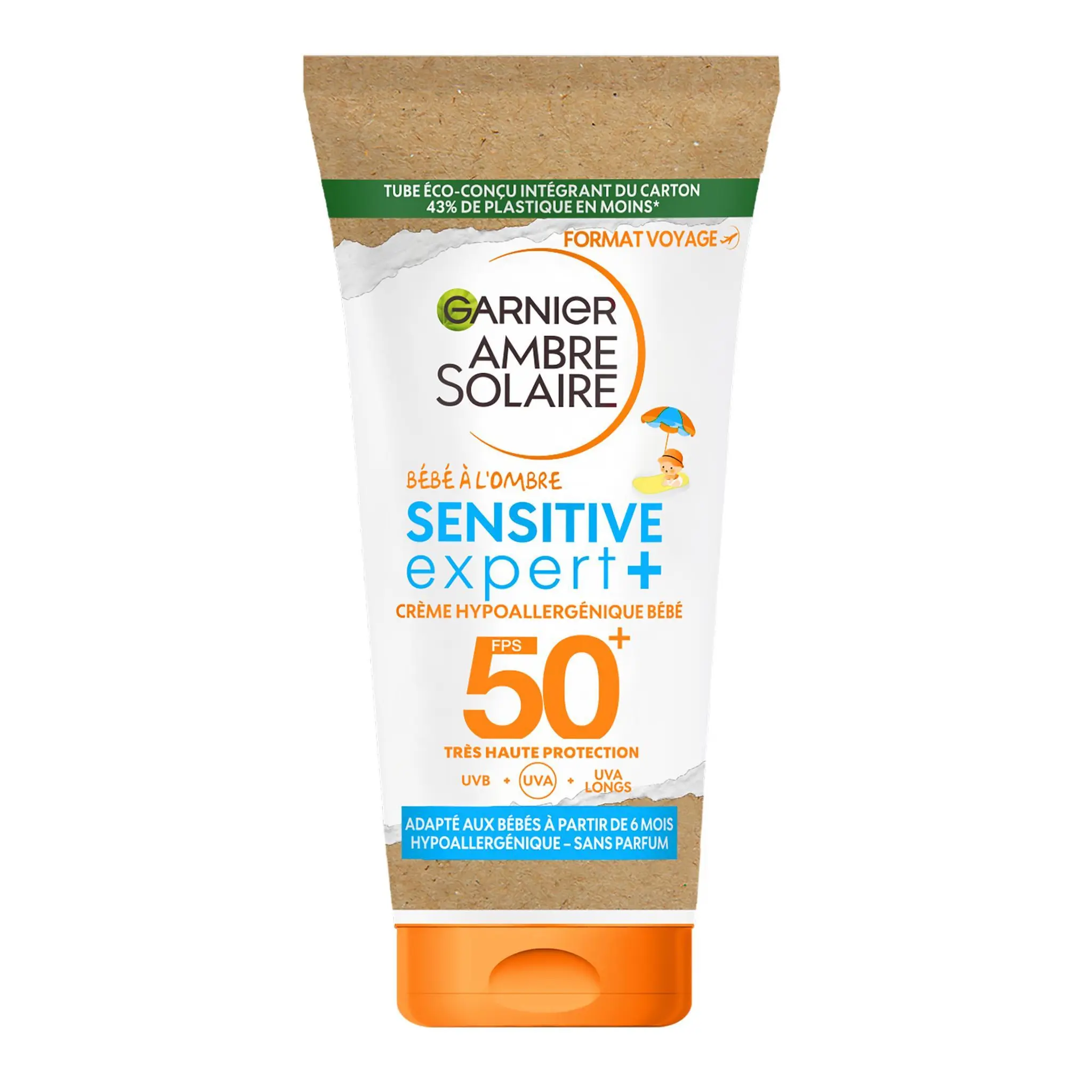 GARNIER Ambre Solaire Crème solaire enfant sensitive très haute protection SPF50+