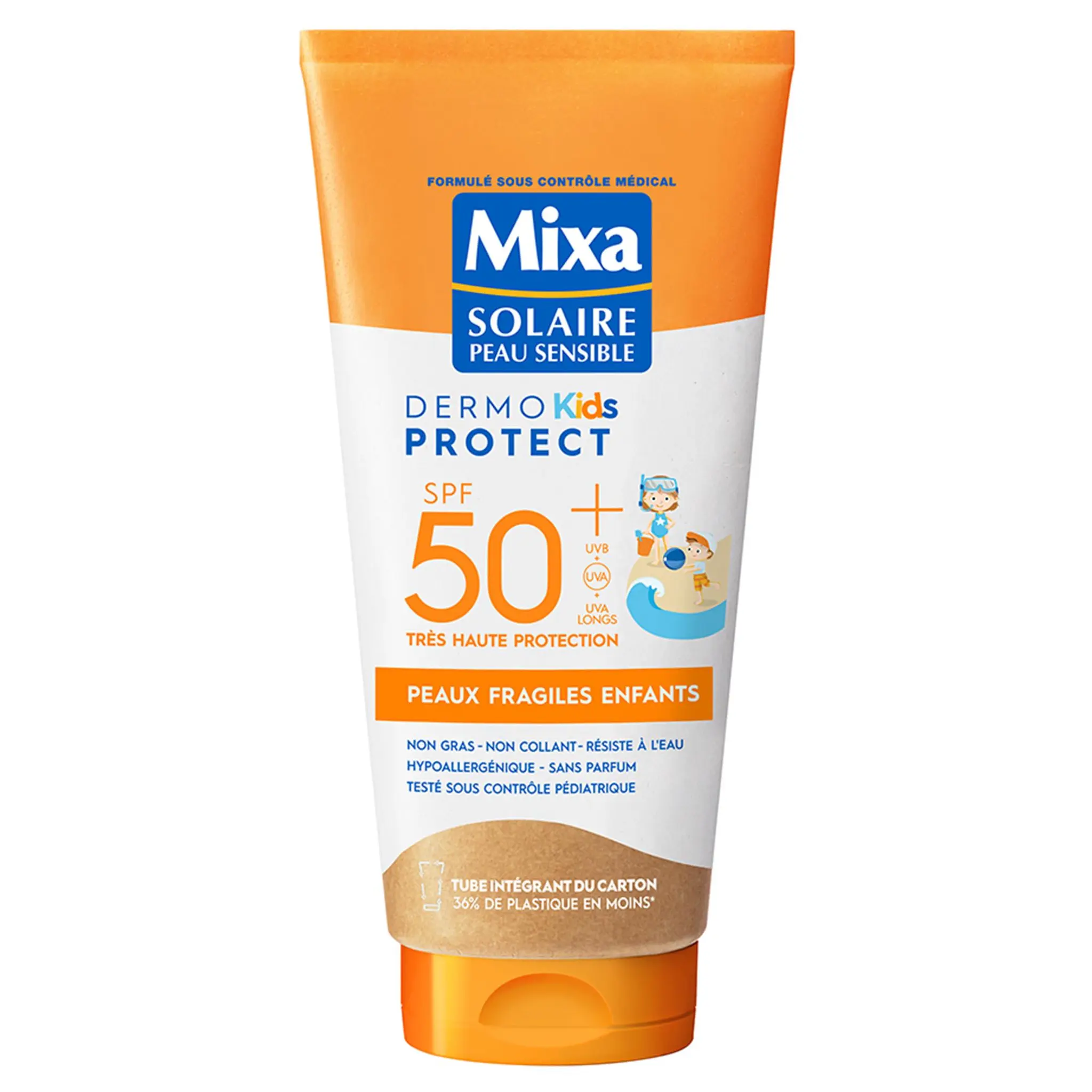 MIXA Lait protection solaire SPF50+ pour peaux fragiles enfants