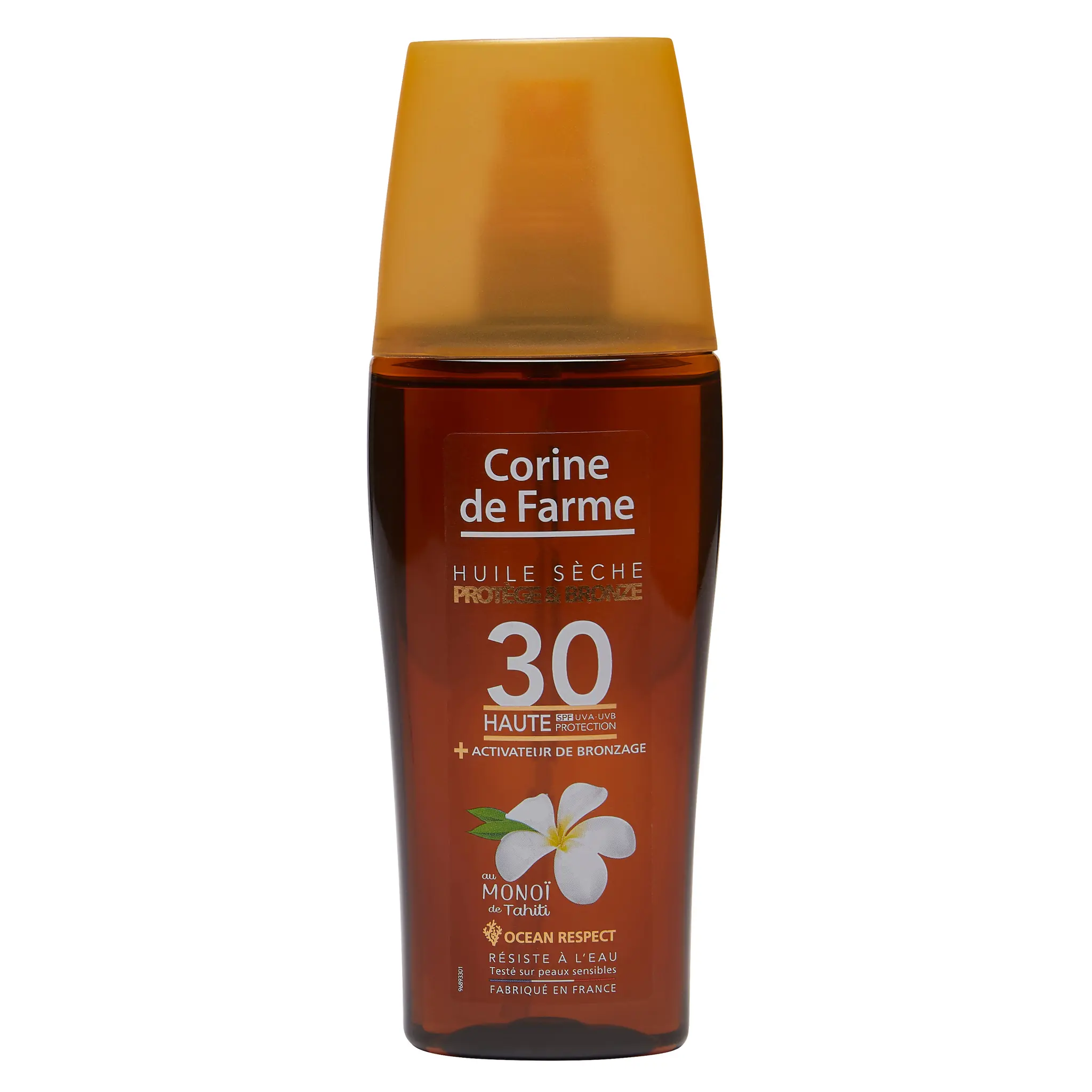 CORINE DE FARME Huile sèche protège bronze SPF30 au monoï de Tahiti