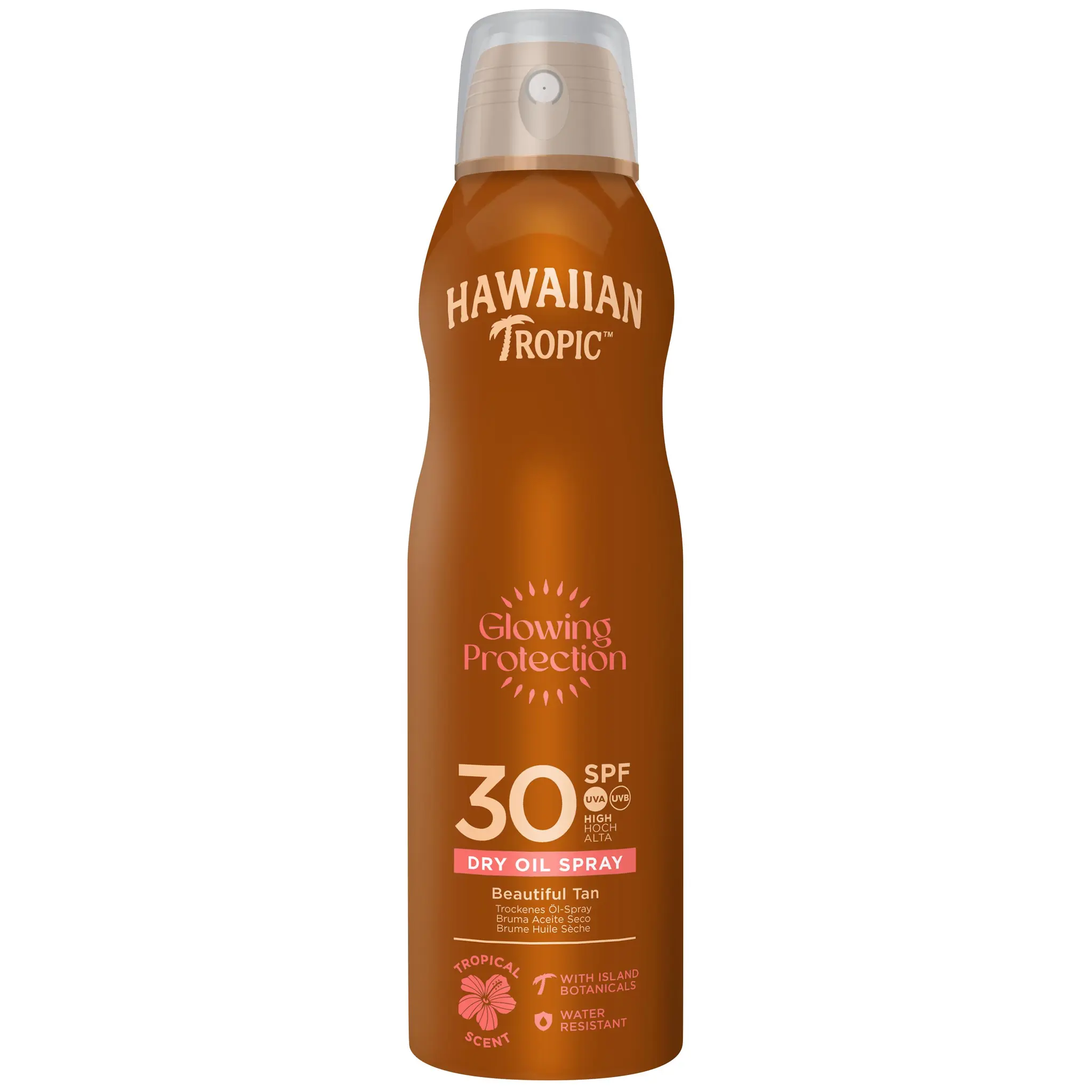 HAWAIIAN TROPIC Glowing Protection Brume huile sèche SPF30 spray