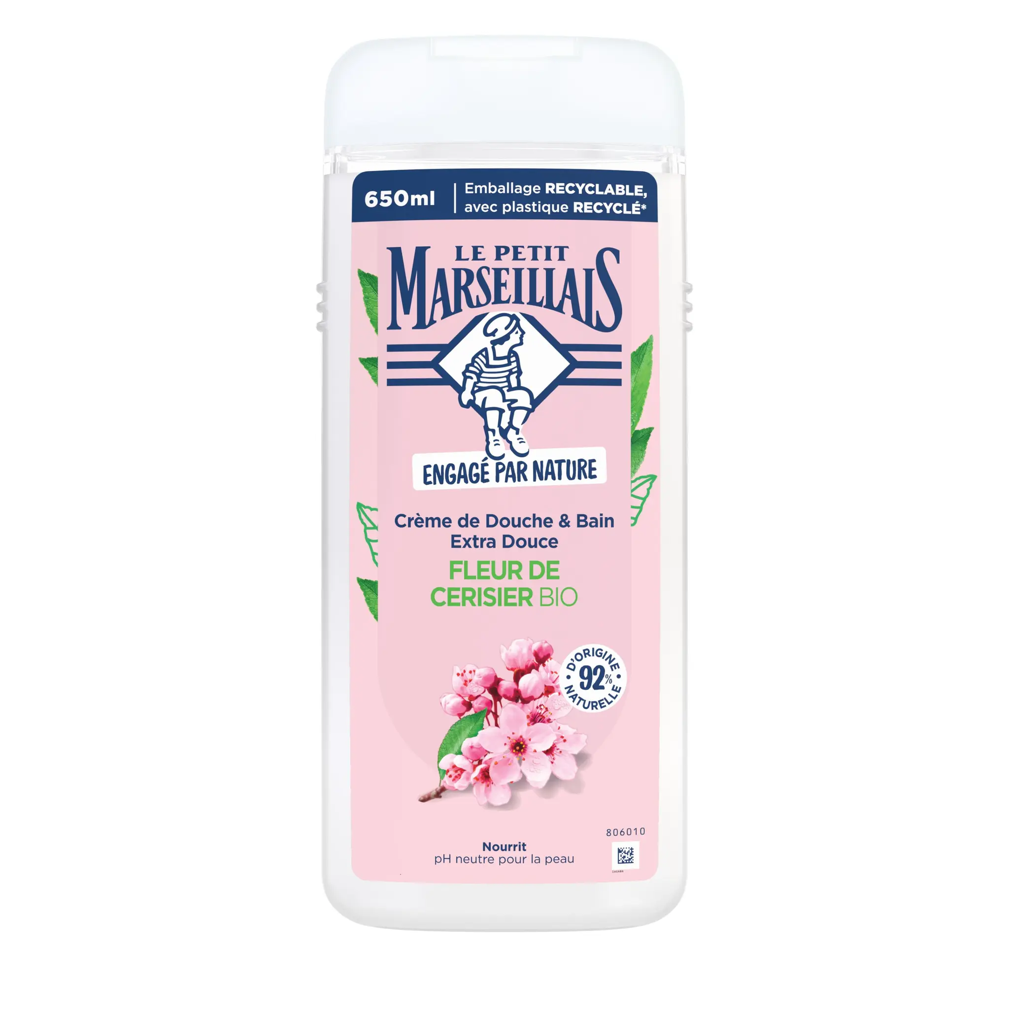 LE PETIT MARSEILLAIS Crème de douche et bain fleur de cerisier bio