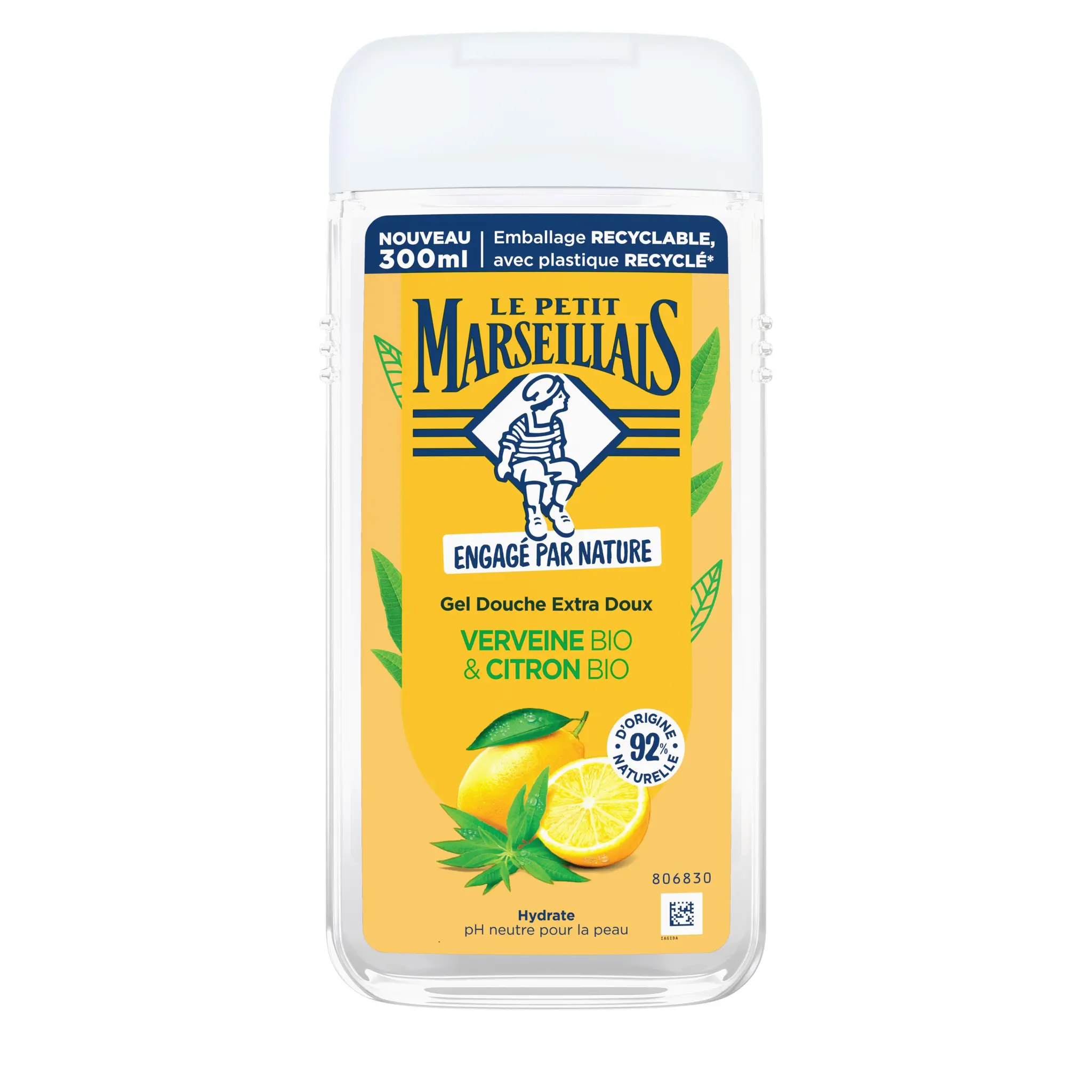 LE PETIT MARSEILLAIS Gel douche verveine bio et au citron bio