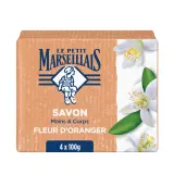 LE PETIT MARSEILLAIS Savon solide extra doux mains et corps fleur d'oranger