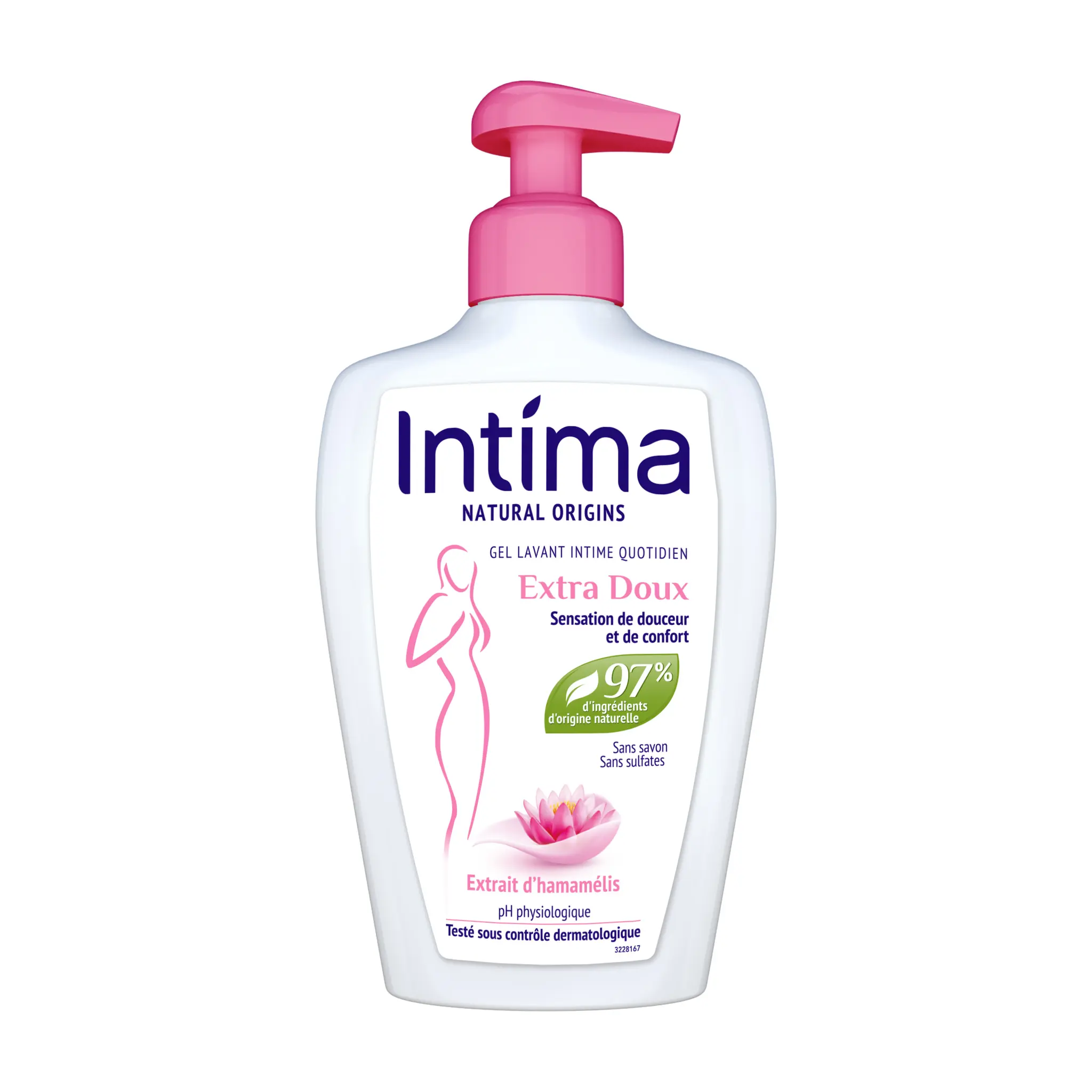 INTIMA Natural Origins Gel lavant intime quotidien extra doux extrait d'hamamélis