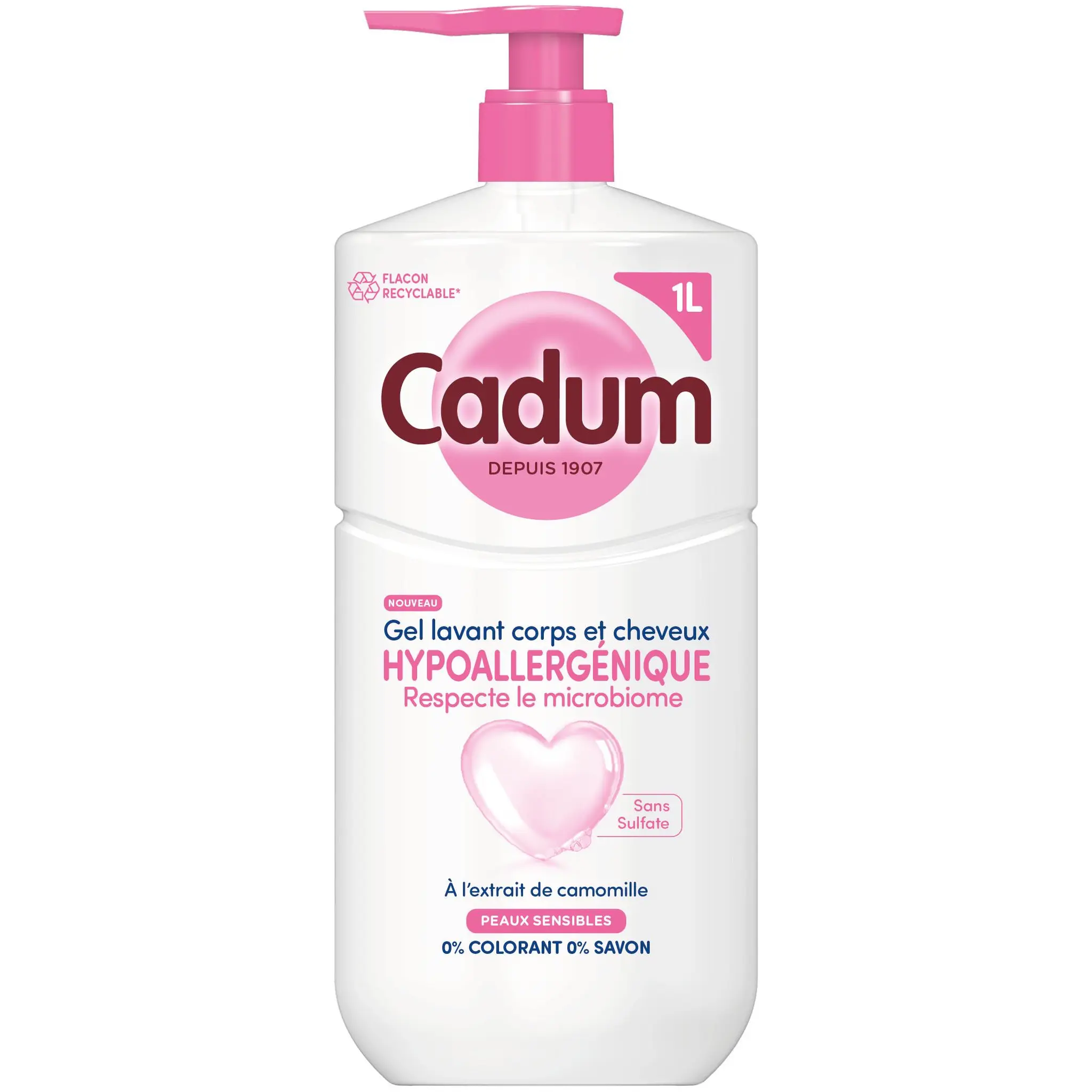 CADUM Gel lavant corps et cheveux hypoallergénique
