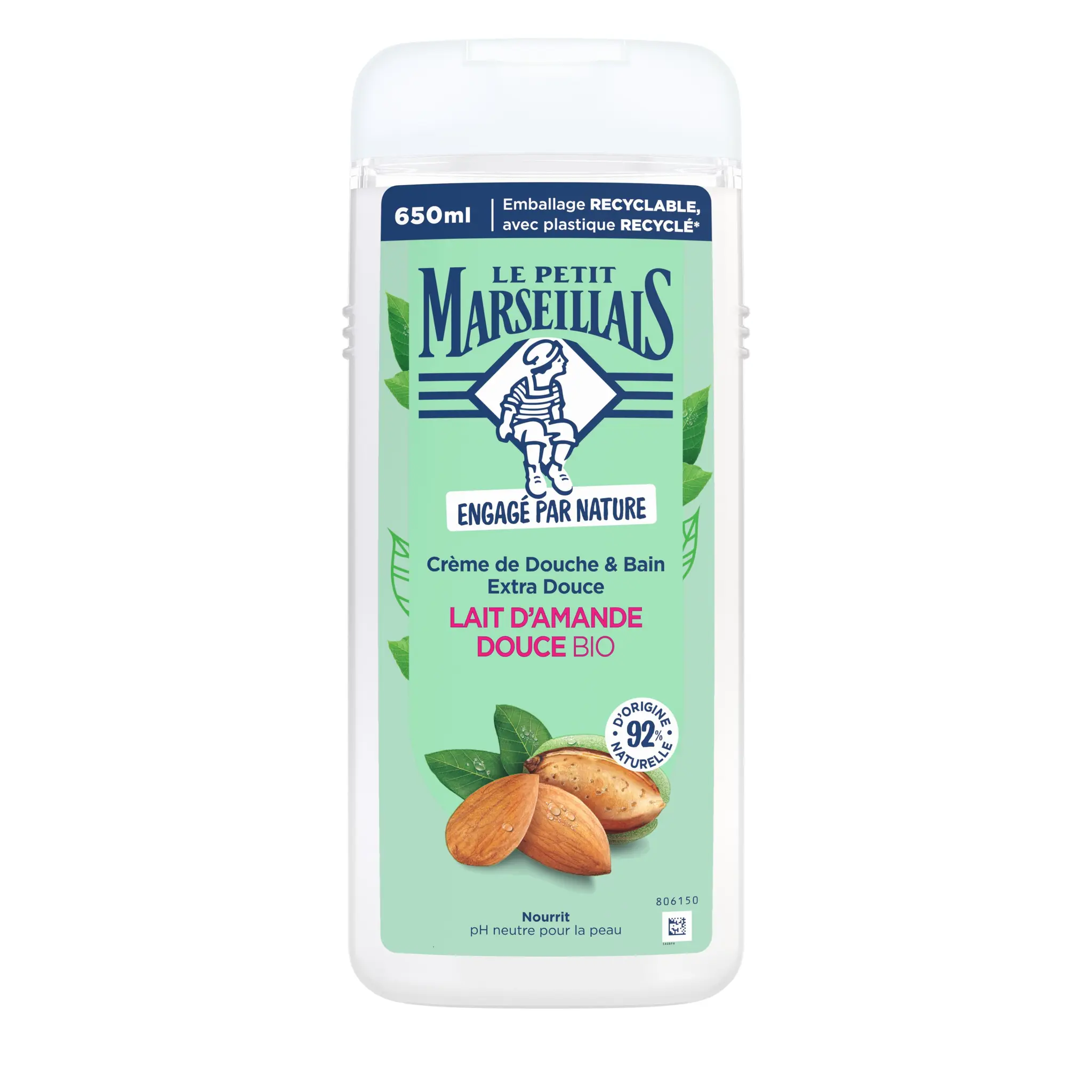 LE PETIT MARSEILLAIS Crème de douche et bain lait d'amande douce bio