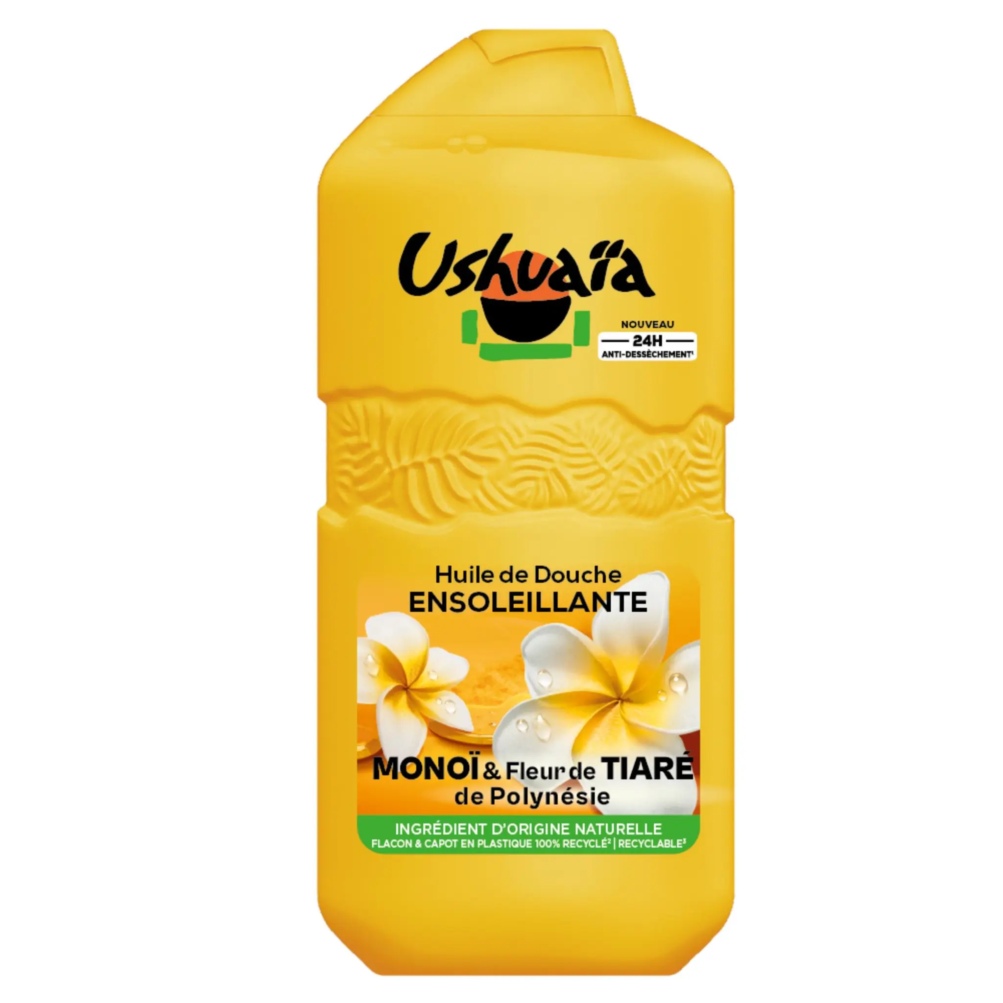 USHUAIA Huile de douche ensoleillante au monoï et fleur de tiaré de Polynésie