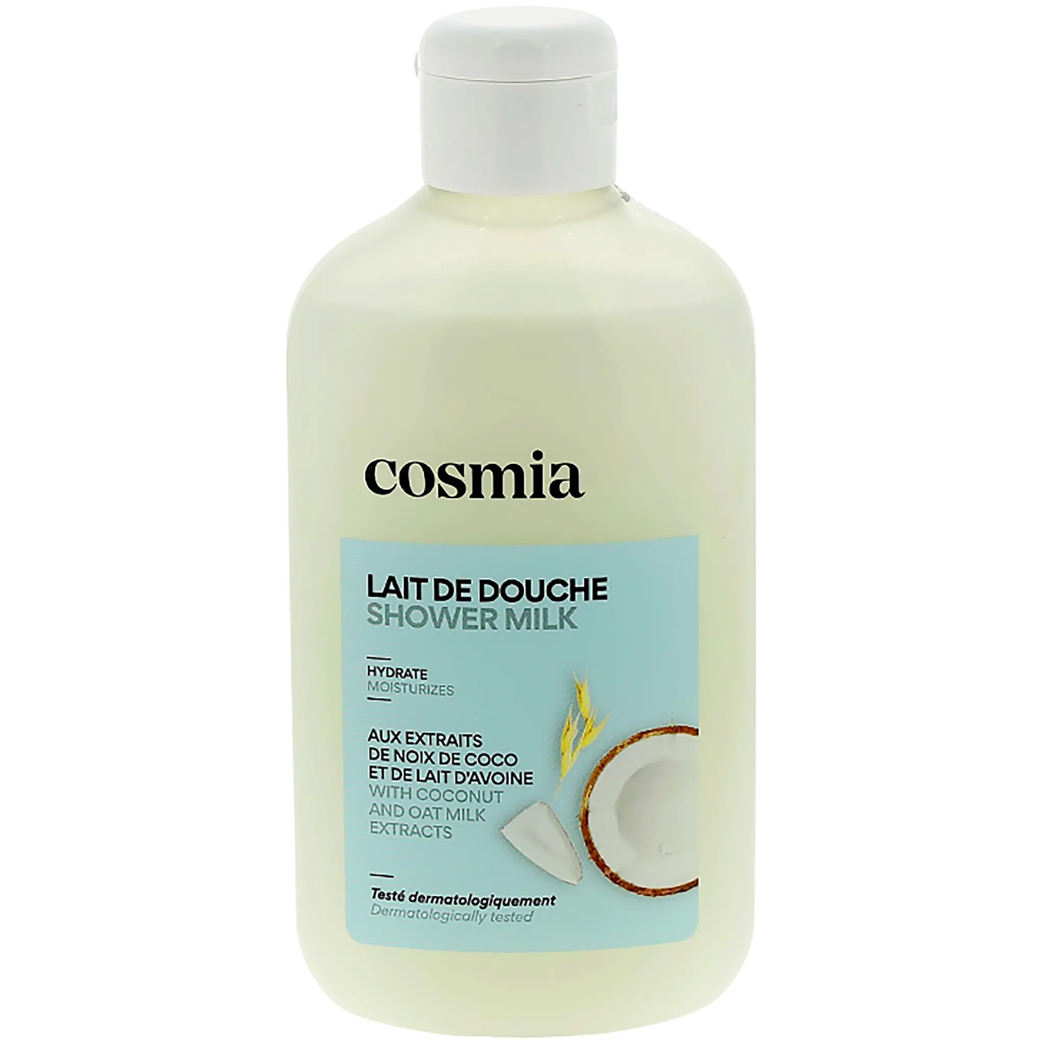 COSMIA Lait de douche aux extraits de noix de coco et de lait d'avoine