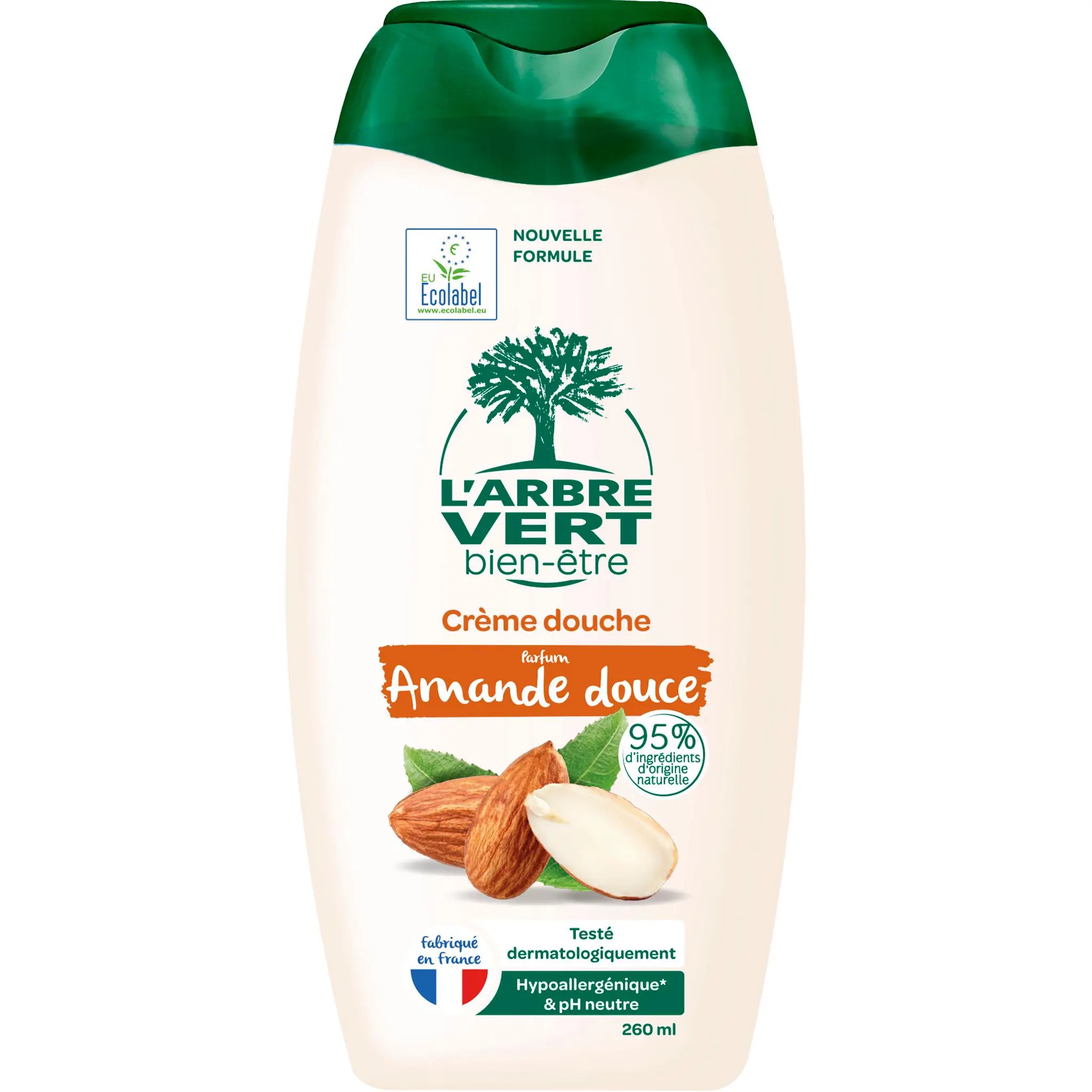 L'ARBRE VERT Crème douche parfum amande douce