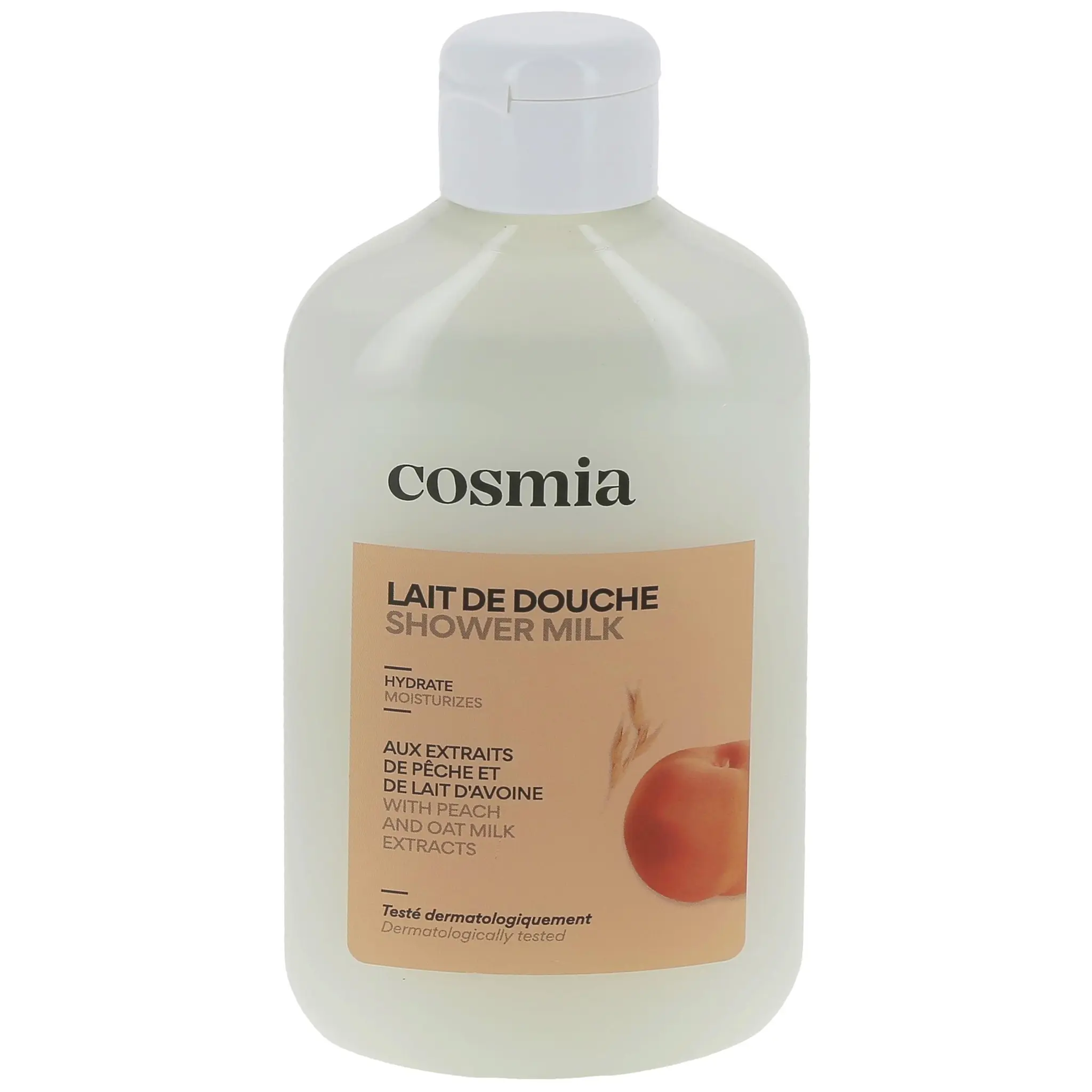 COSMIA Lait de douche extraits de pêche et de lait d'avoine