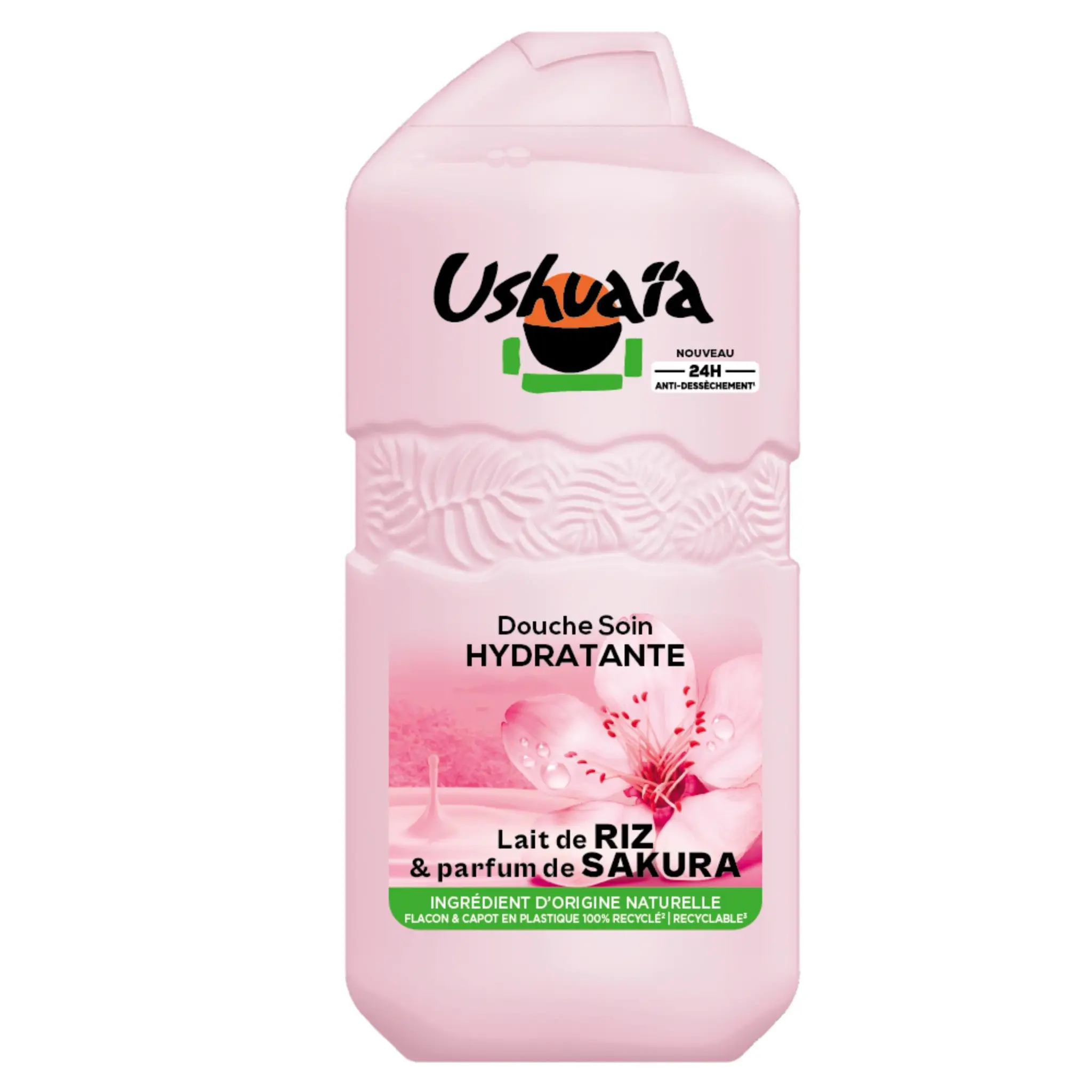 USHUAIA Douche soin hydratante au lait de riz et parfum de sakura