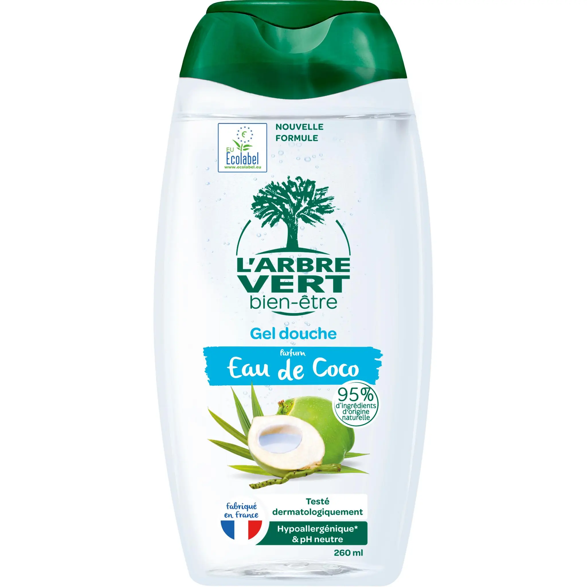 L'ARBRE VERT Gel douche parfum eau de coco