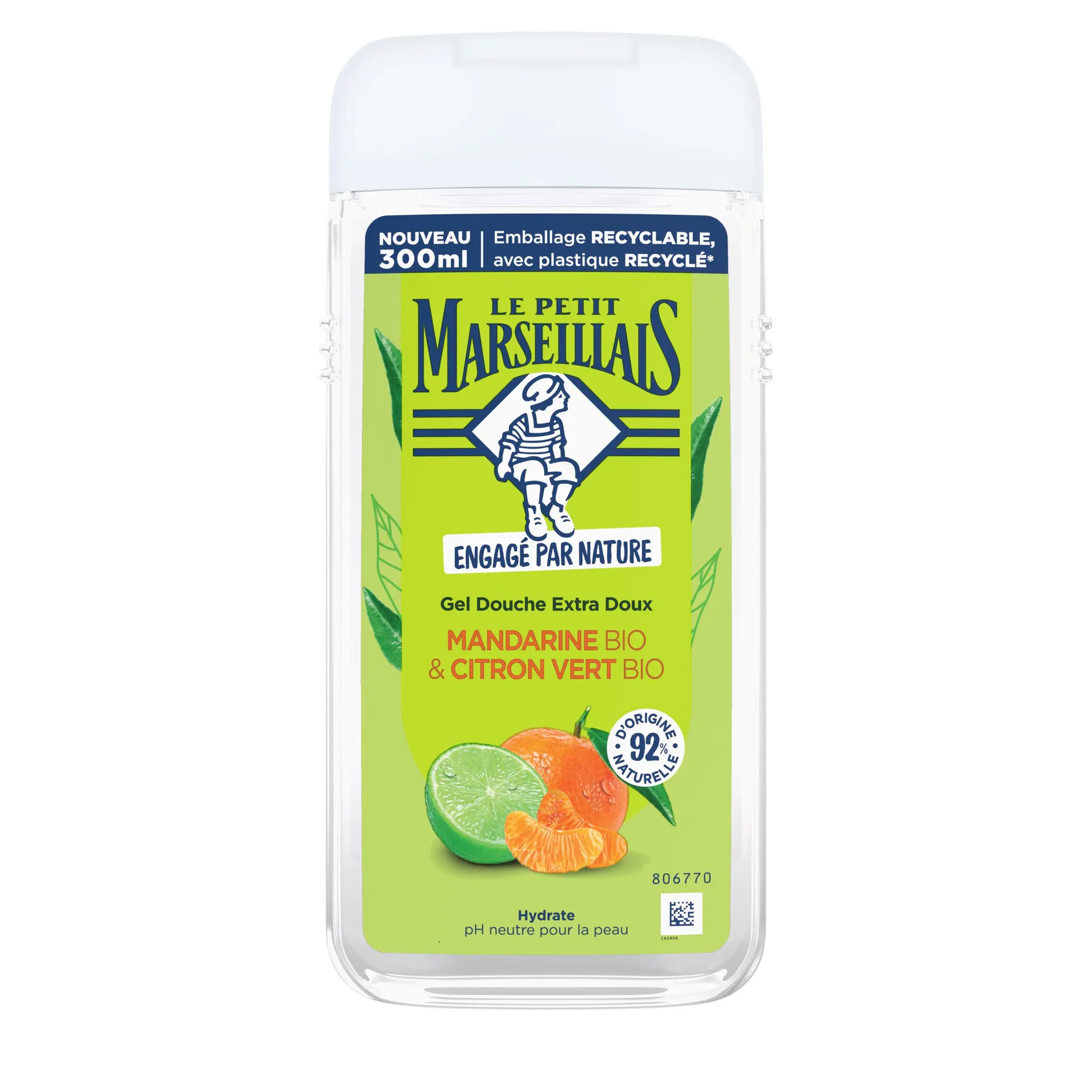 LE PETIT MARSEILLAIS Gel douche mandarine bio et citron vert bio