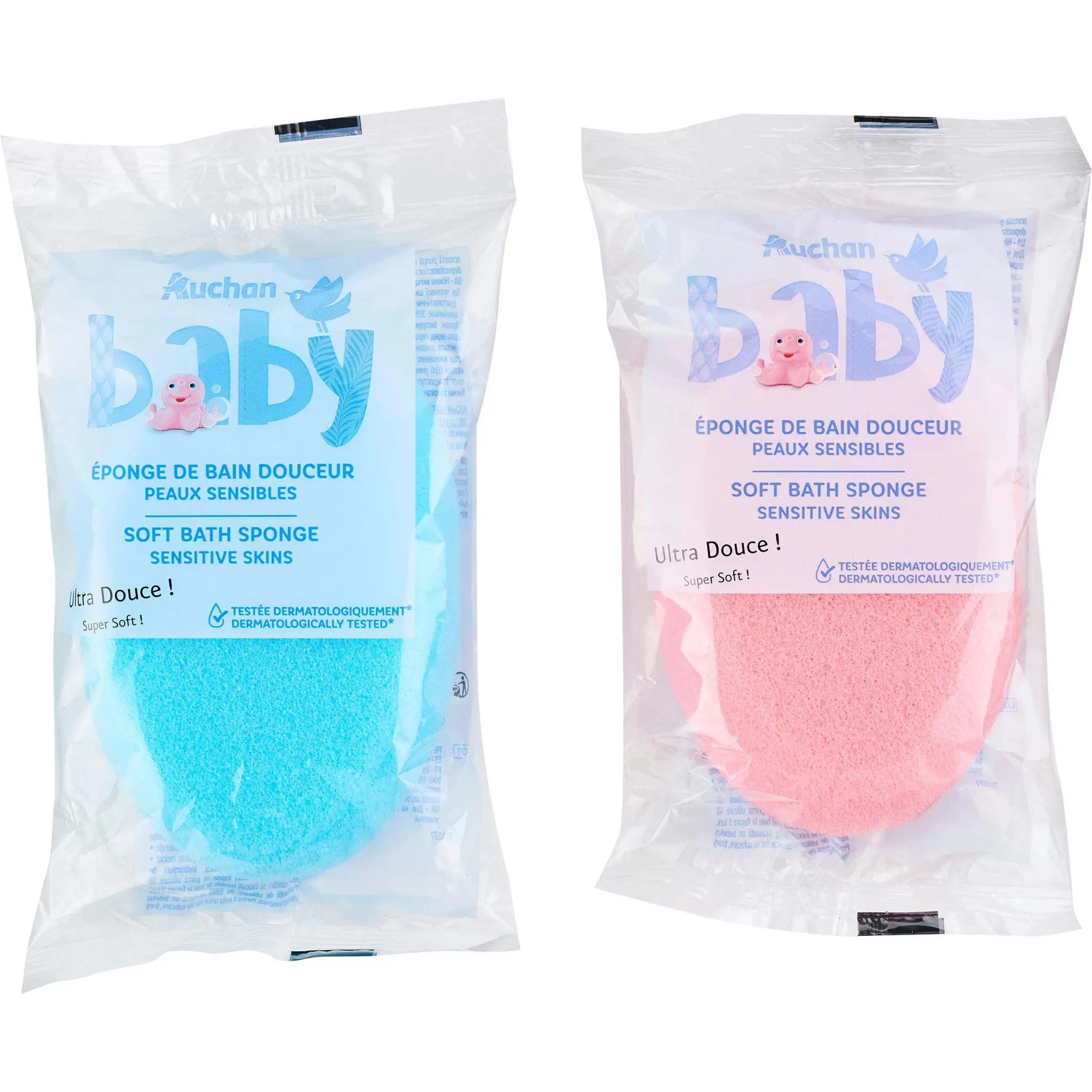 AUCHAN BABY Éponge de bain douceur