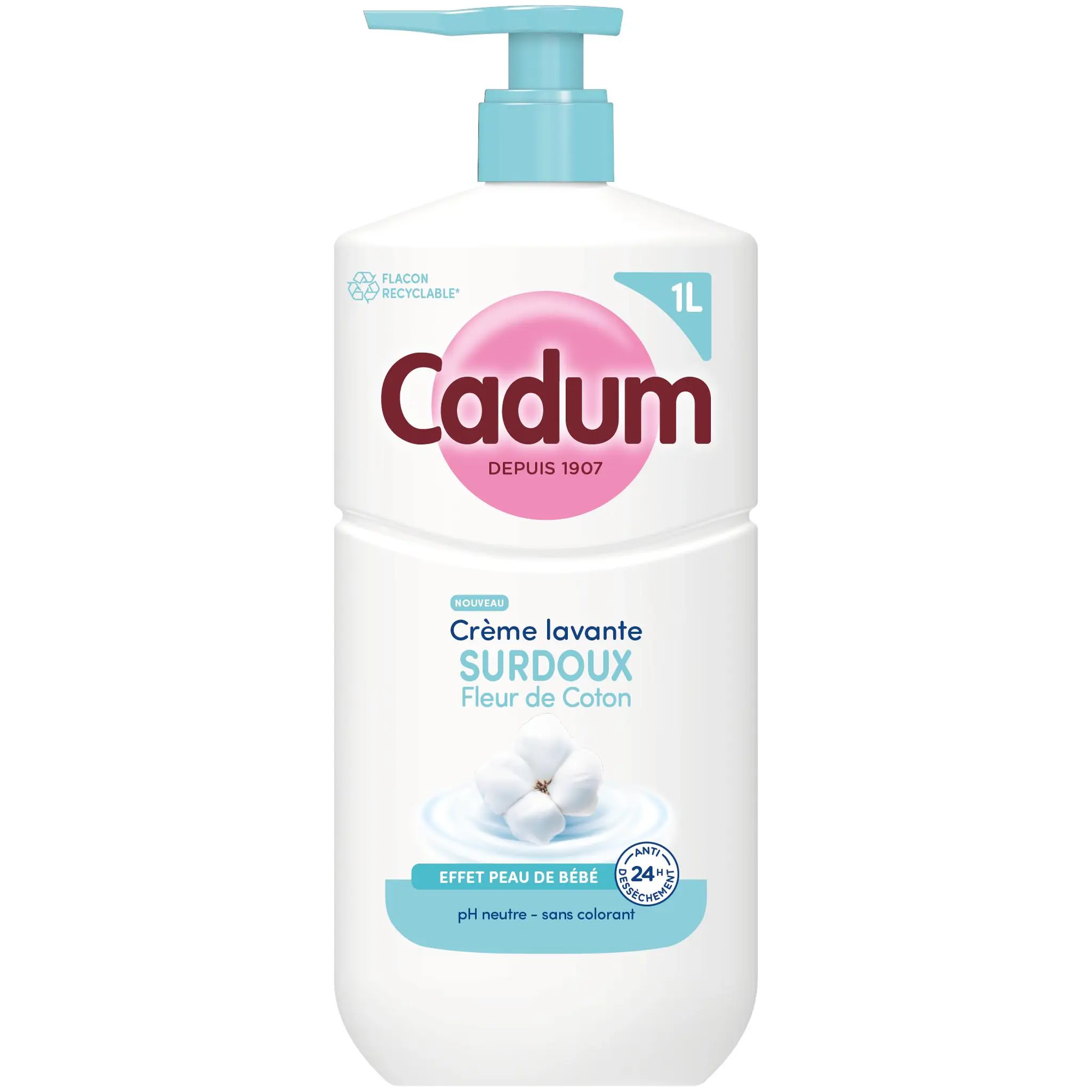 CADUM Crème lavante surdoux fleur de coton