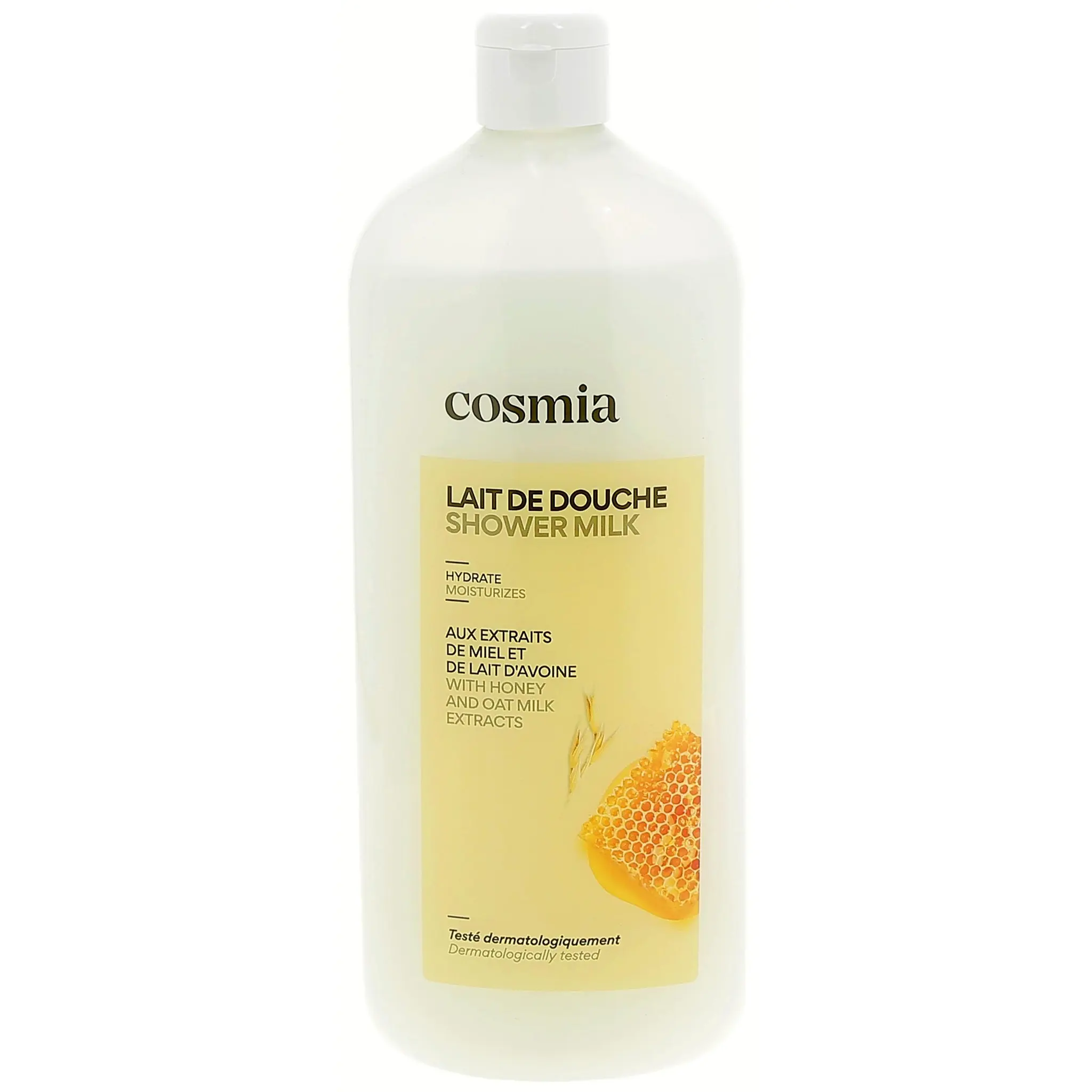 COSMIA Lait de douche hydratant miel et lait d'avoine