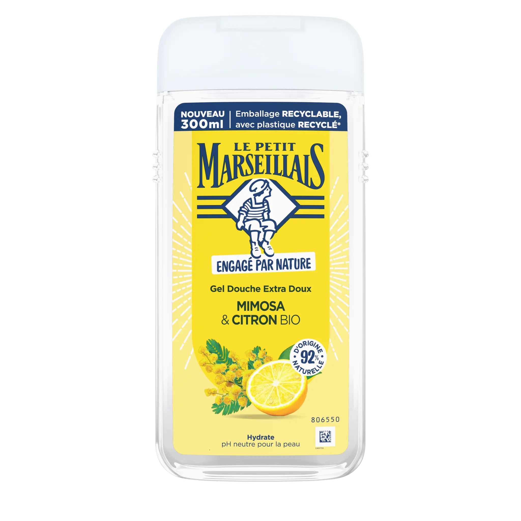 LE PETIT MARSEILLAIS Gel douche extra doux mimosa et citron bio