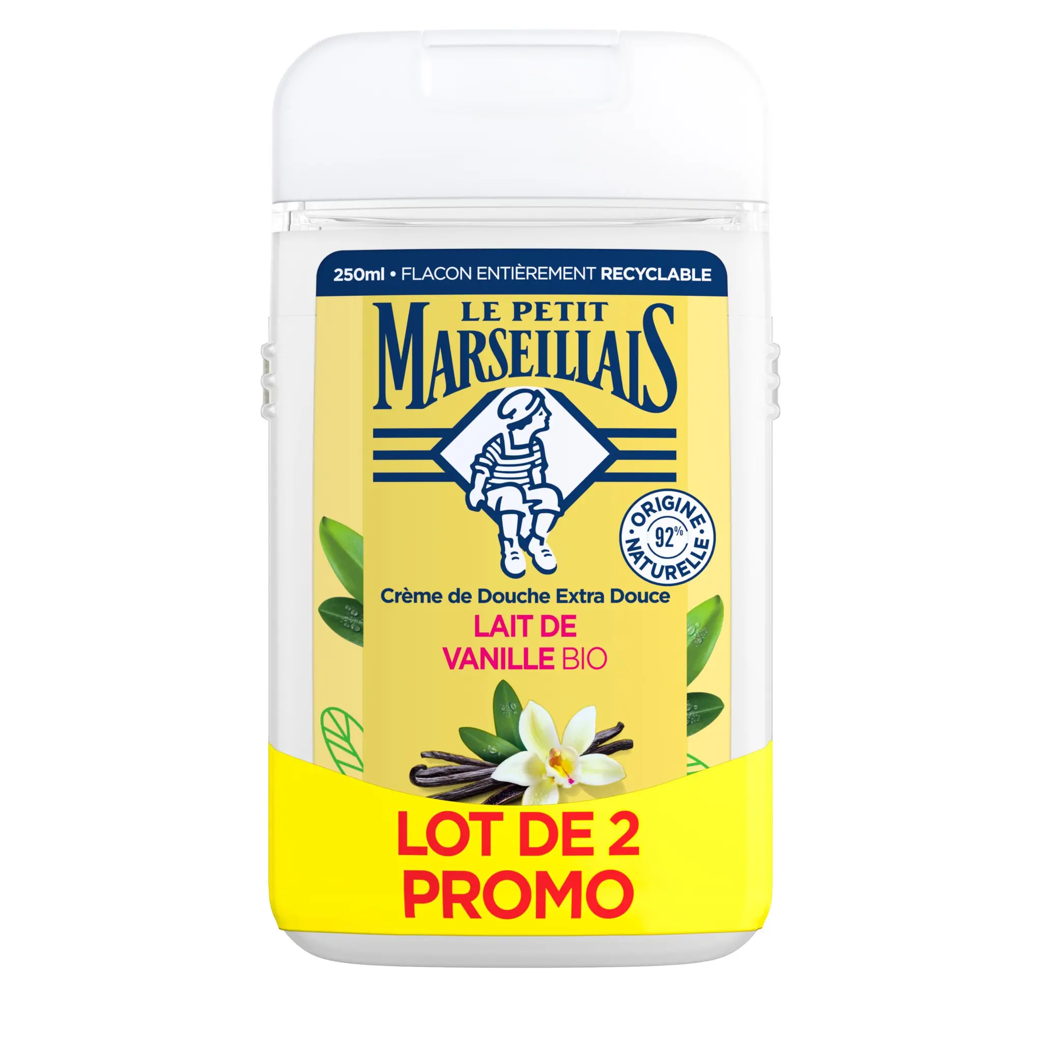 LE PETIT MARSEILLAIS Crème de douche extra douce lait de vanille bio