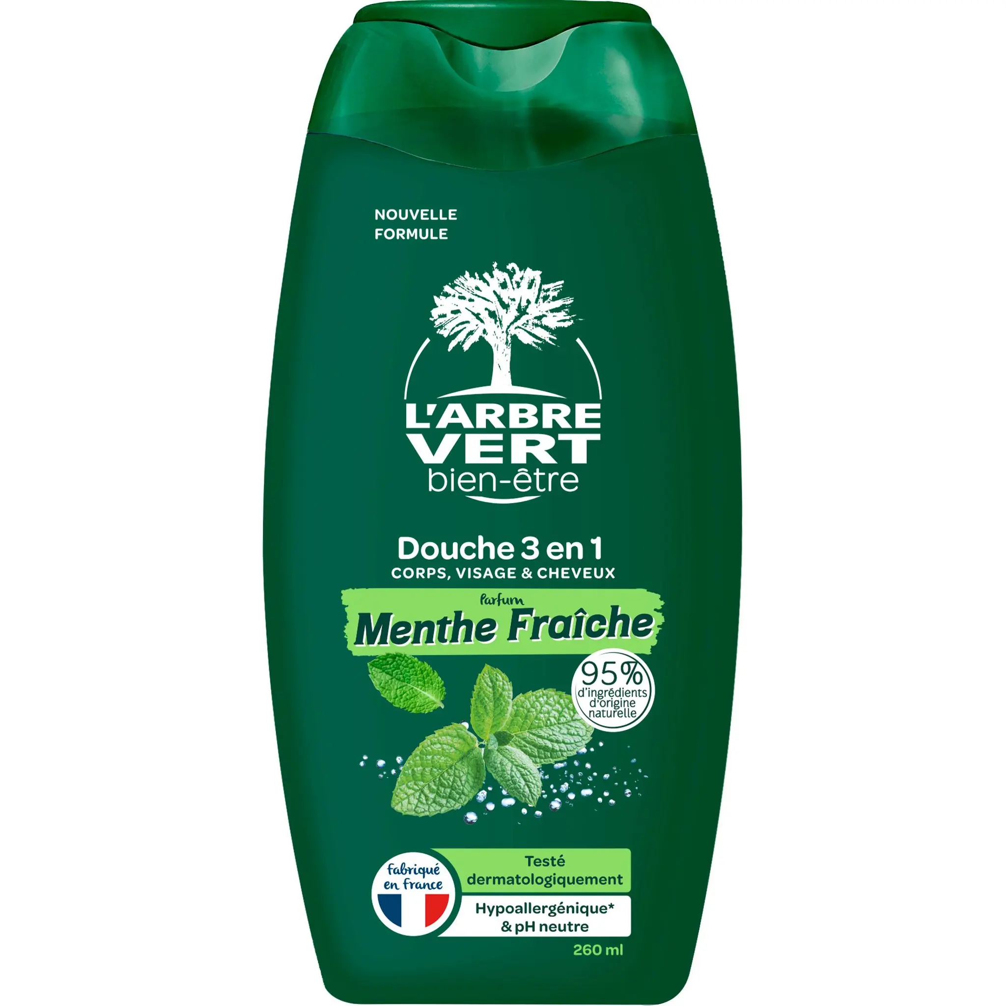 L'ARBRE VERT Douche 3 en 1 parfum menthe fraîche