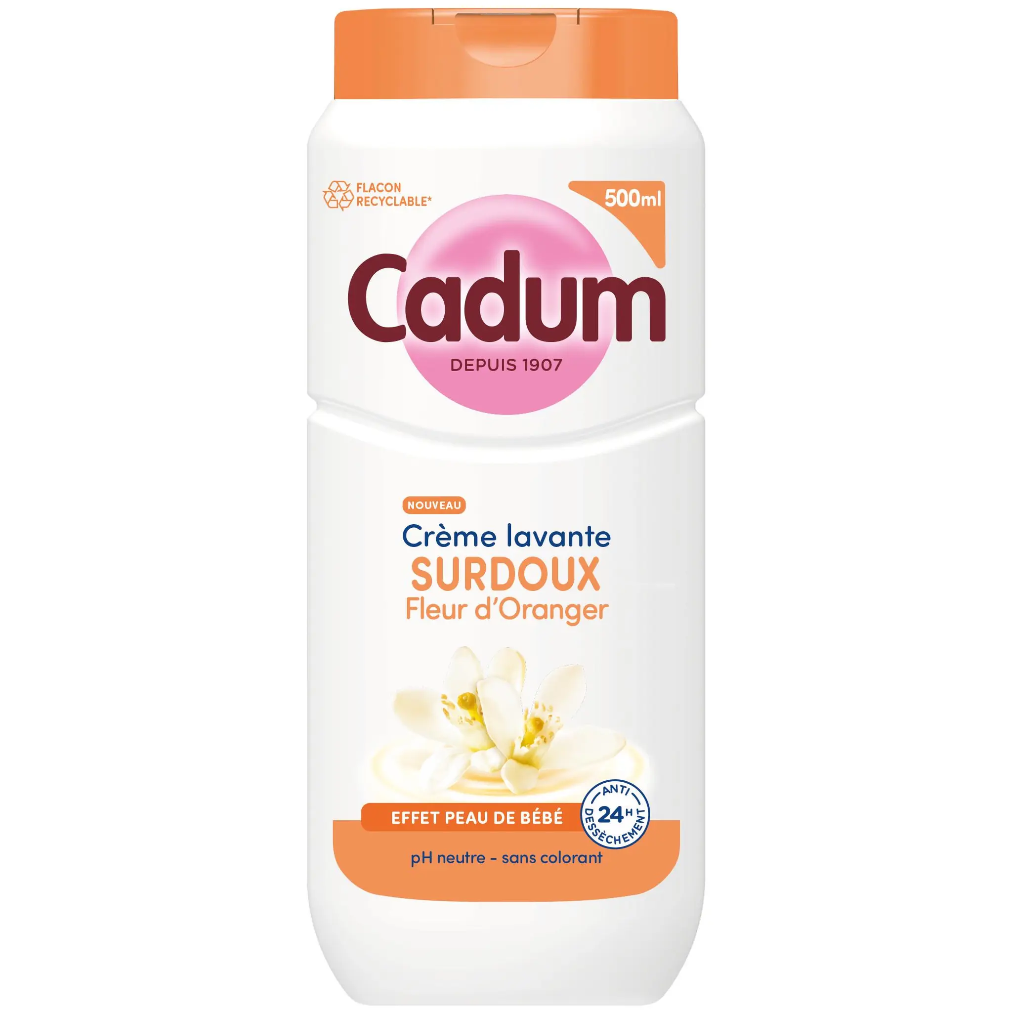 CADUM Crème lavante surdoux fleur d'Oranger