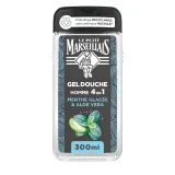LE PETIT MARSEILLAIS Gel douche homme 4en1 corps, cheveux, visage & barbe parfum fraîcheur intense menthe glacée et aloé véra