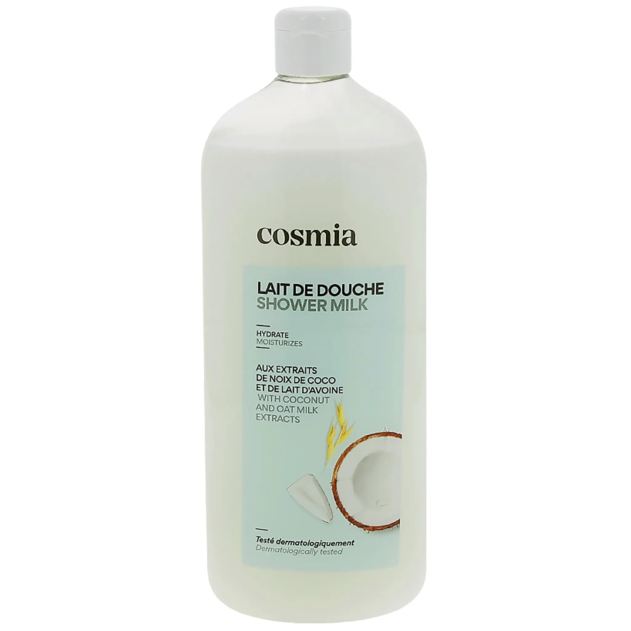 COSMIA Lait de douche aux extraits de noix de coco et de lait d'avoine