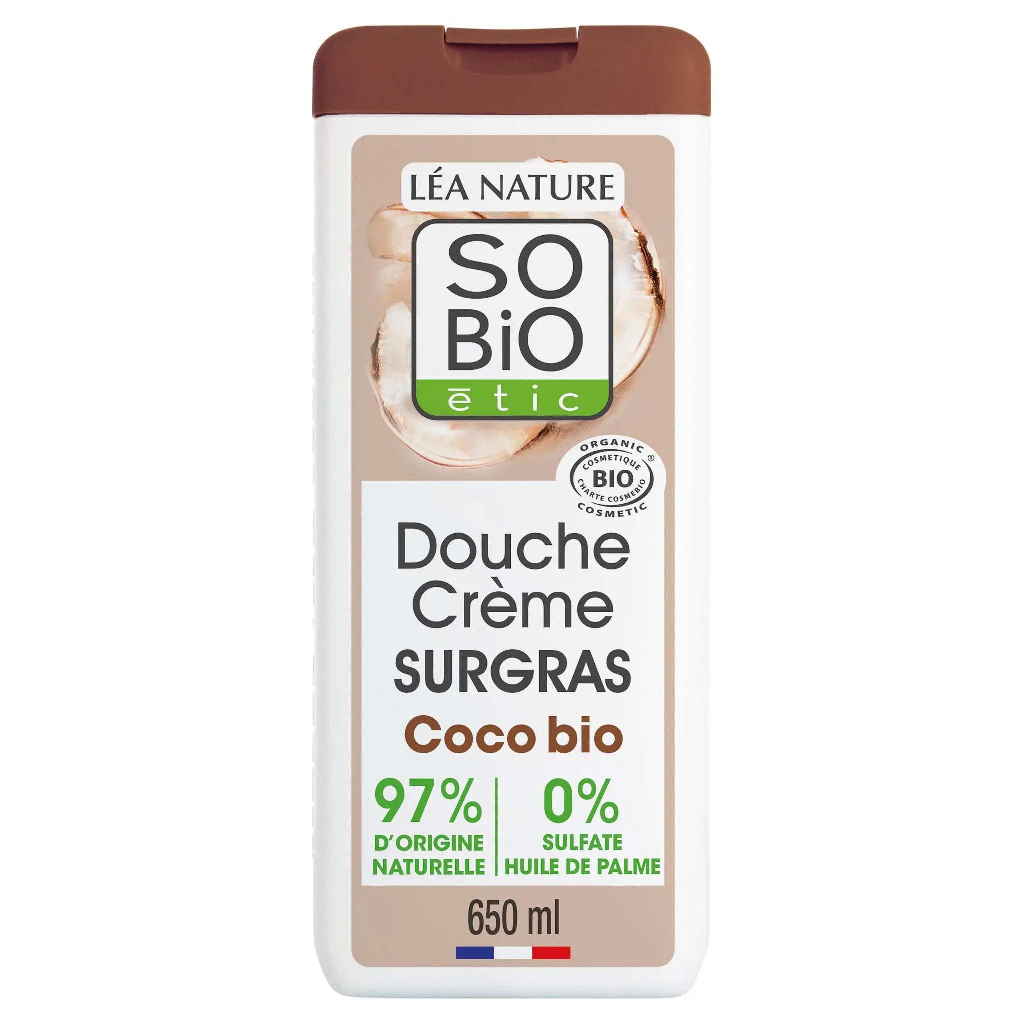 SO BIO ETIC Douche crème surgras huile de coco bio peaux sèches et sensibles