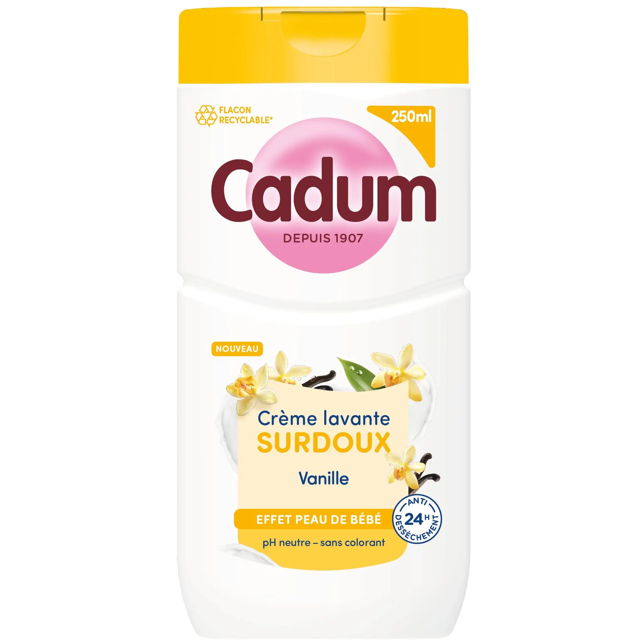 CADUM Crème lavante surdoux parfum vanille